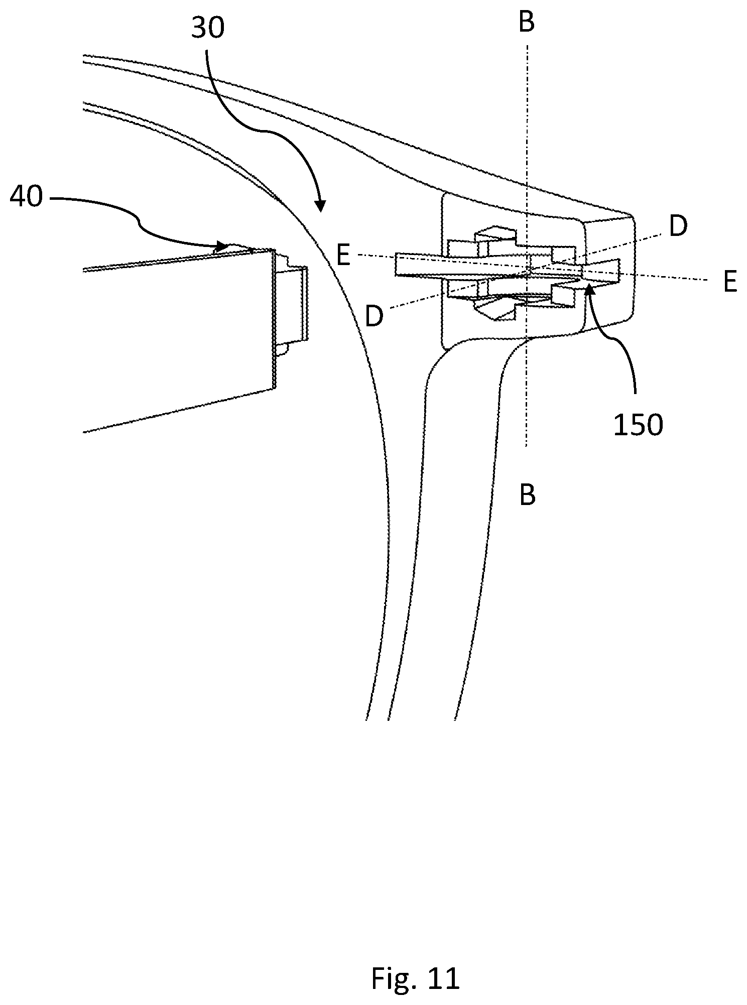Patent US11815743 Figure 11 – Hinged spectacle frame
