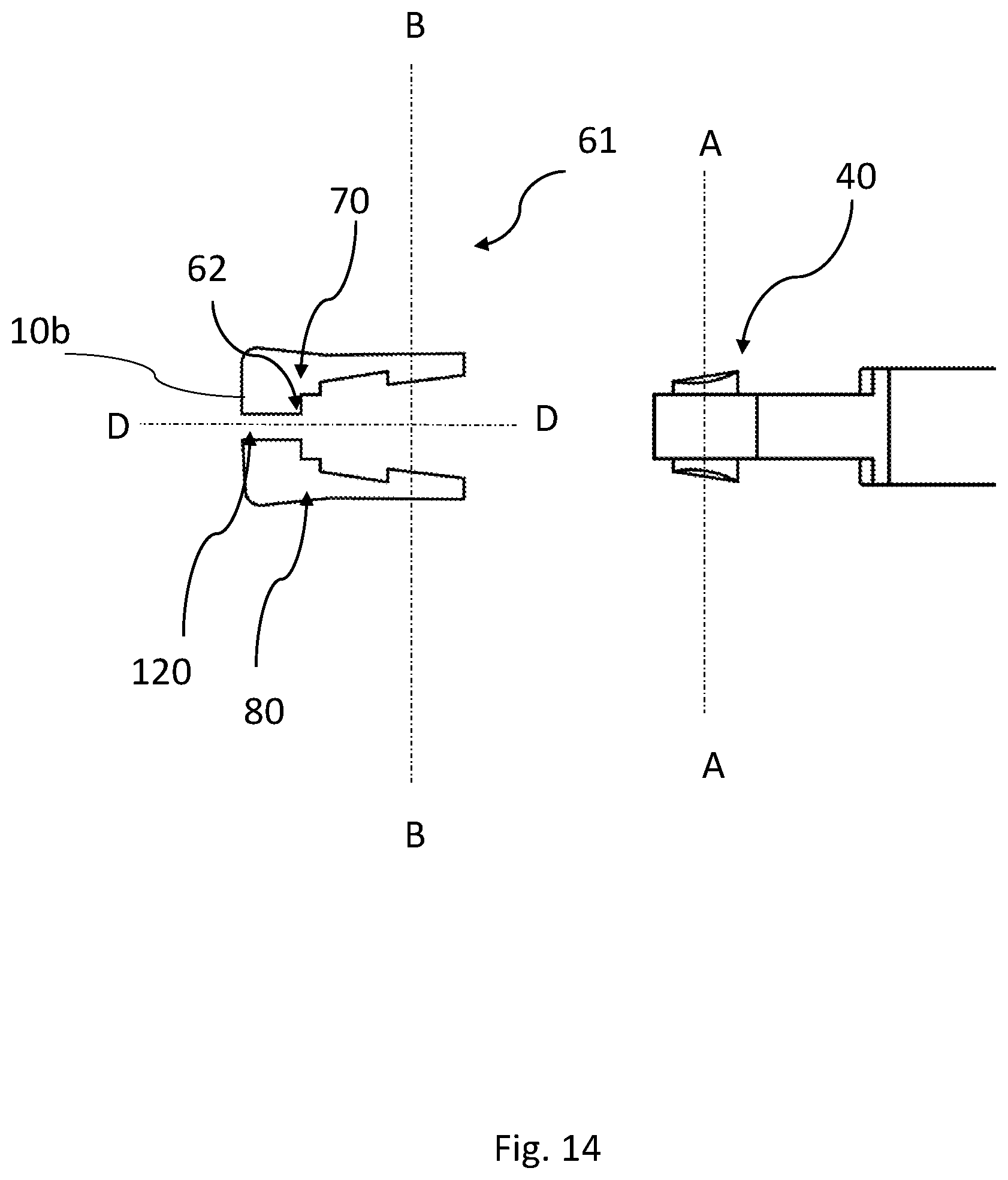 Patent US11815743 Figure 14 – Hinged spectacle frame