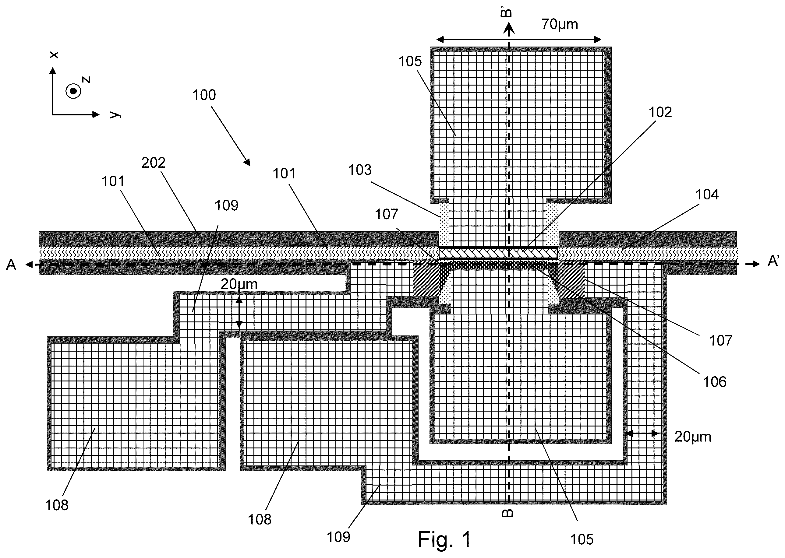 Patent US11815748 Figure 1 – Optoelectronic device