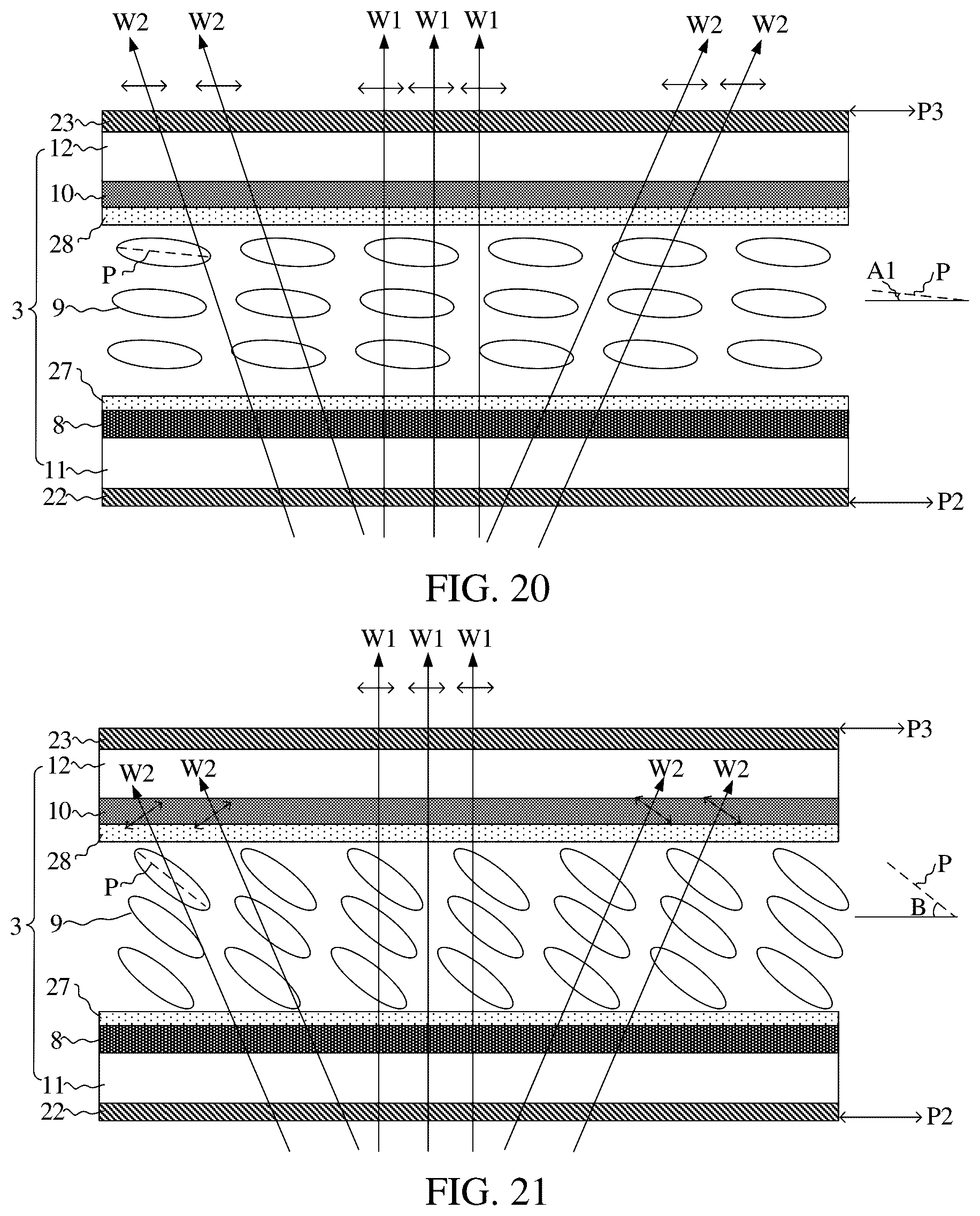 Patent US11815752 Figure 10 – Privacy display module comprising a light-adjusting component that can be configured to have a sharing mode and an anti-peeping mode, display apparatus and vehicle comprising the same