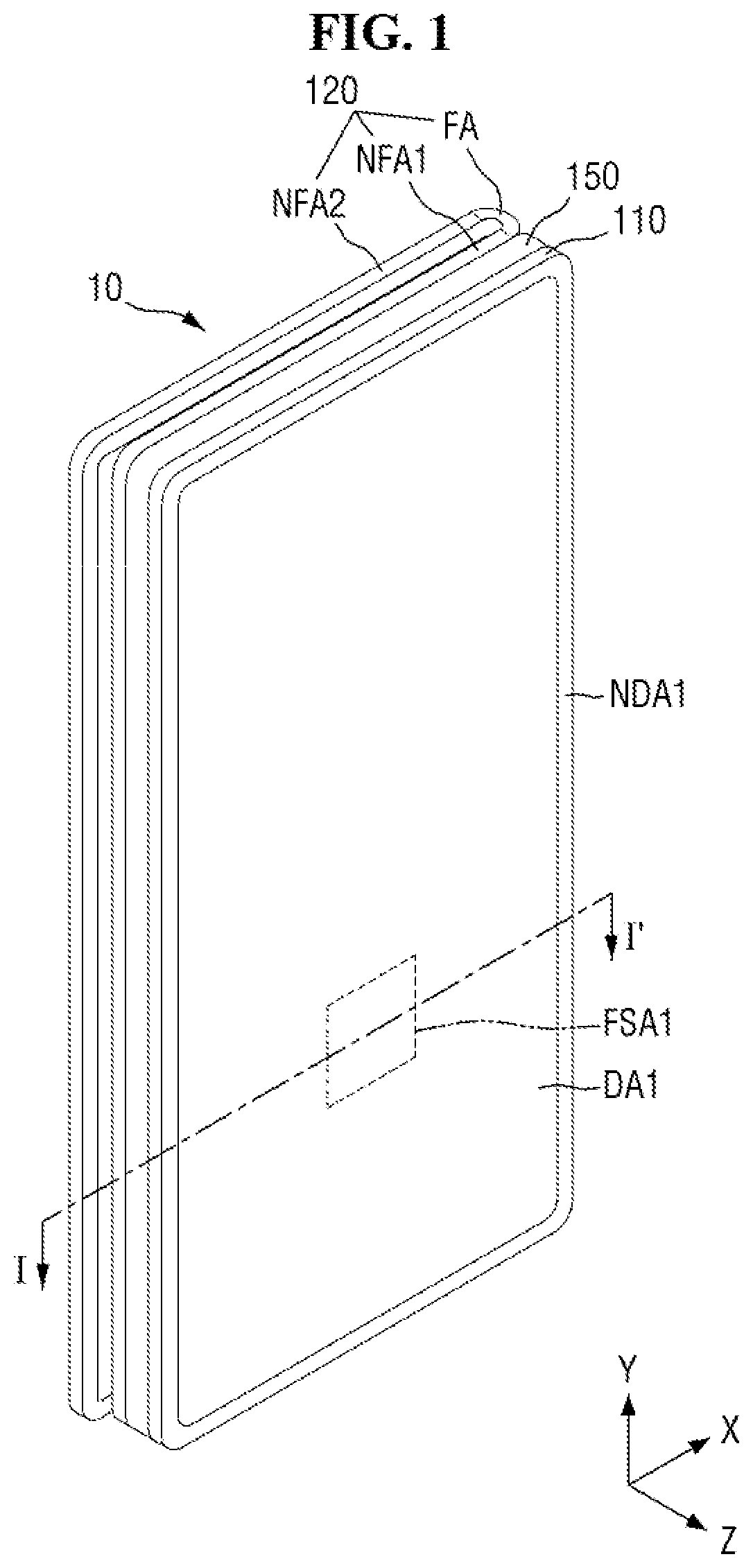 Patent US11815754 Figure 1 – Display device and method of driving the same