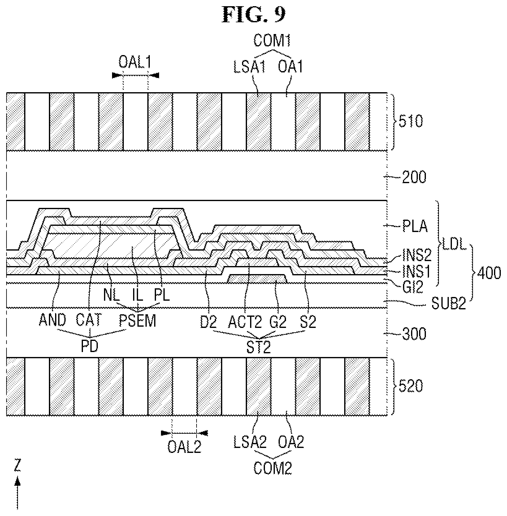 Patent US11815754 Figure 9 – Display device and method of driving the same