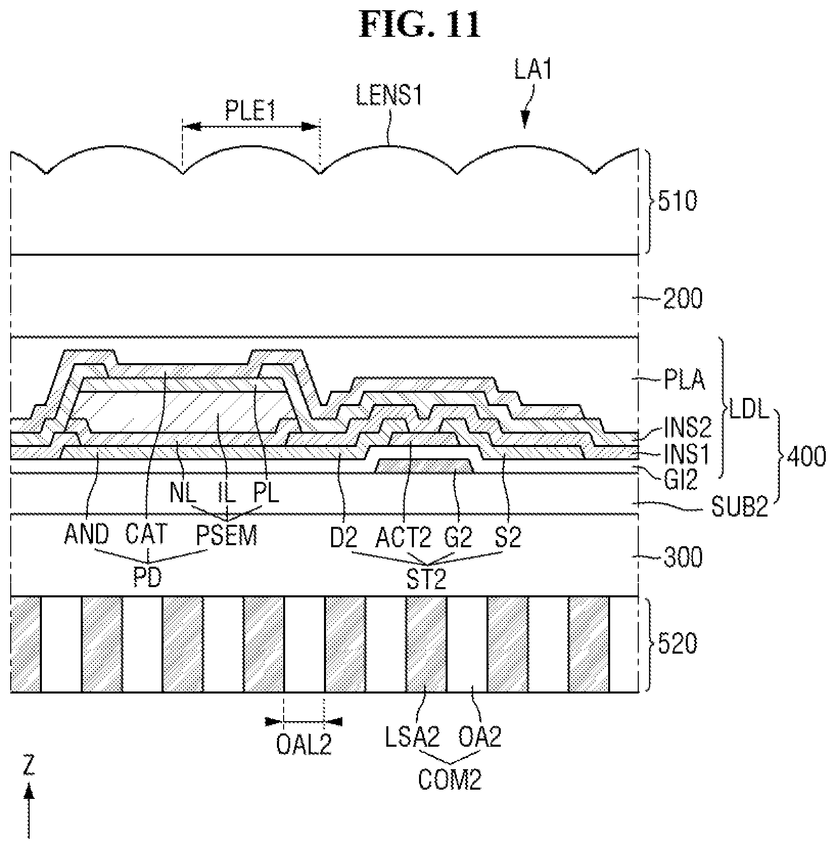 Patent US11815754 Figure 11 – Display device and method of driving the same