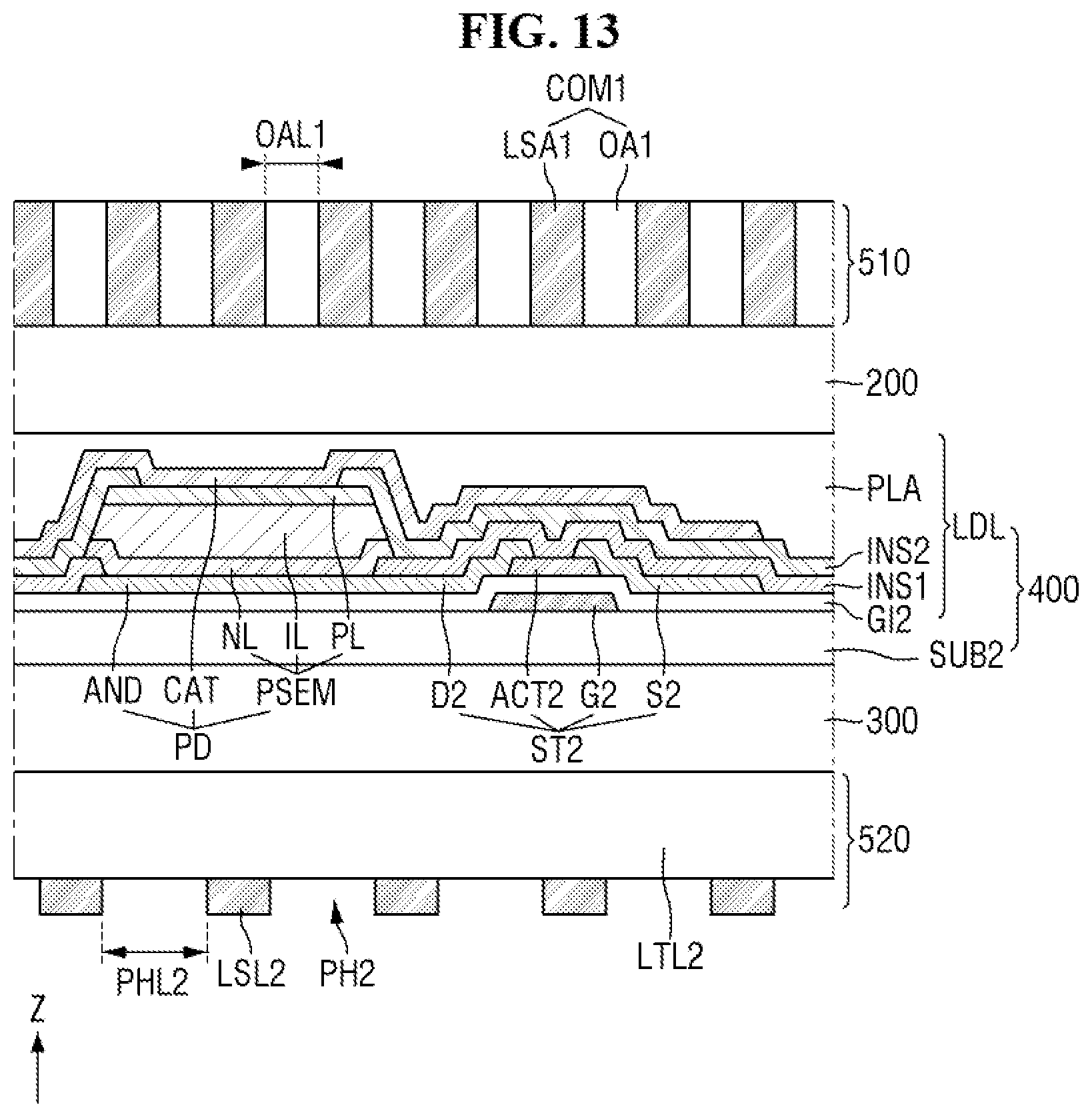 Patent US11815754 Figure 13 – Display device and method of driving the same