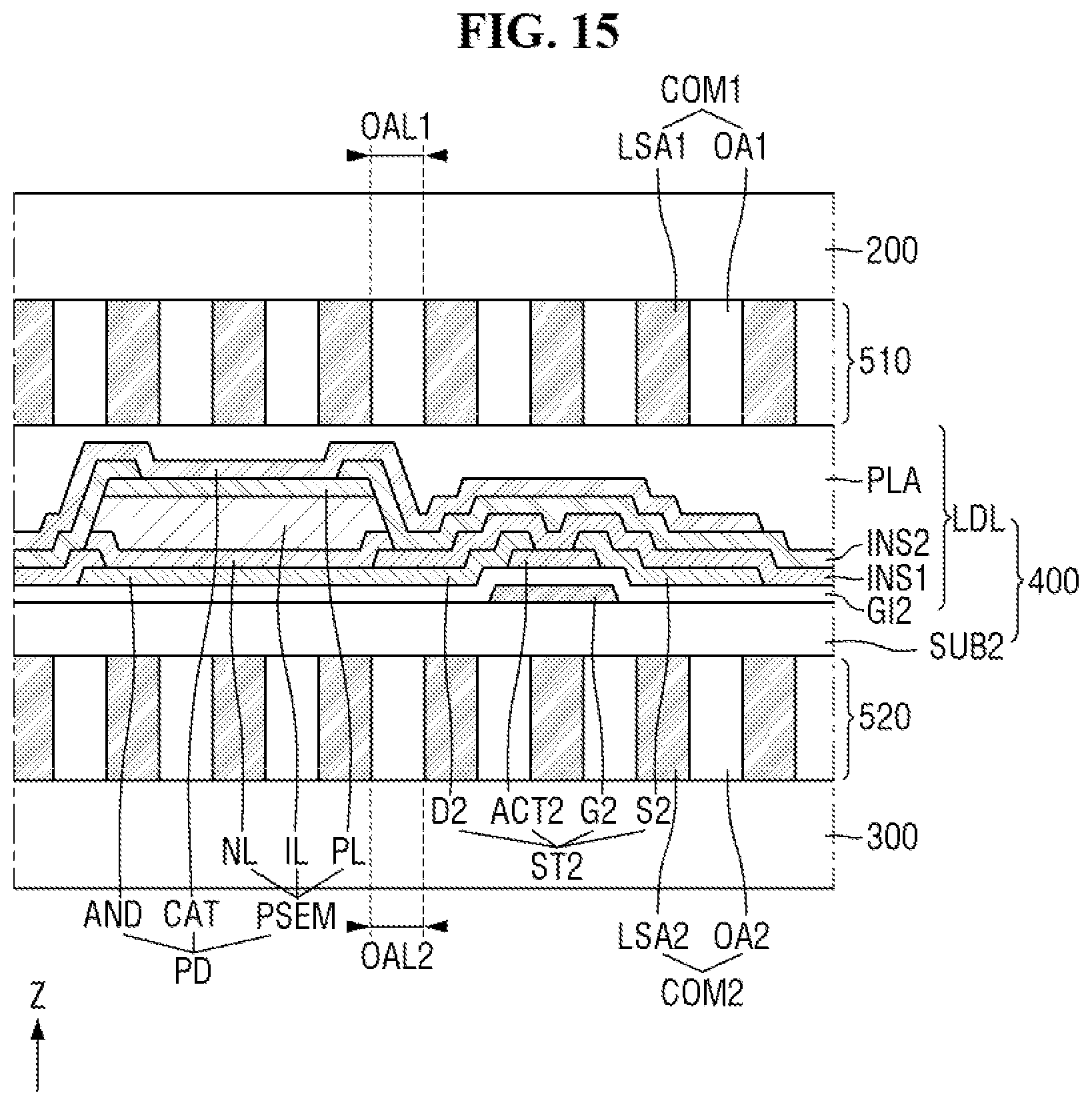 Patent US11815754 Figure 15 – Display device and method of driving the same