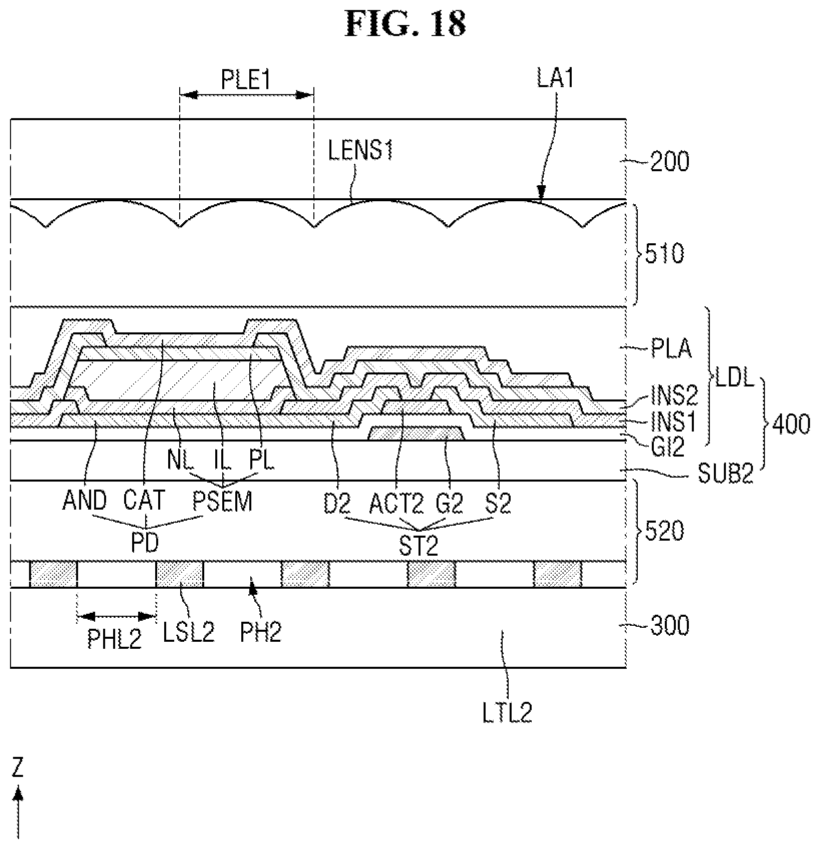 Patent US11815754 Figure 18 – Display device and method of driving the same