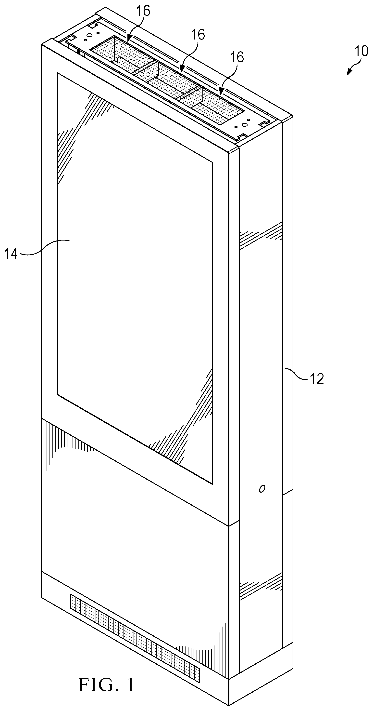 Patent US11815755 Figure 1 – Display unit with orientation based operation
