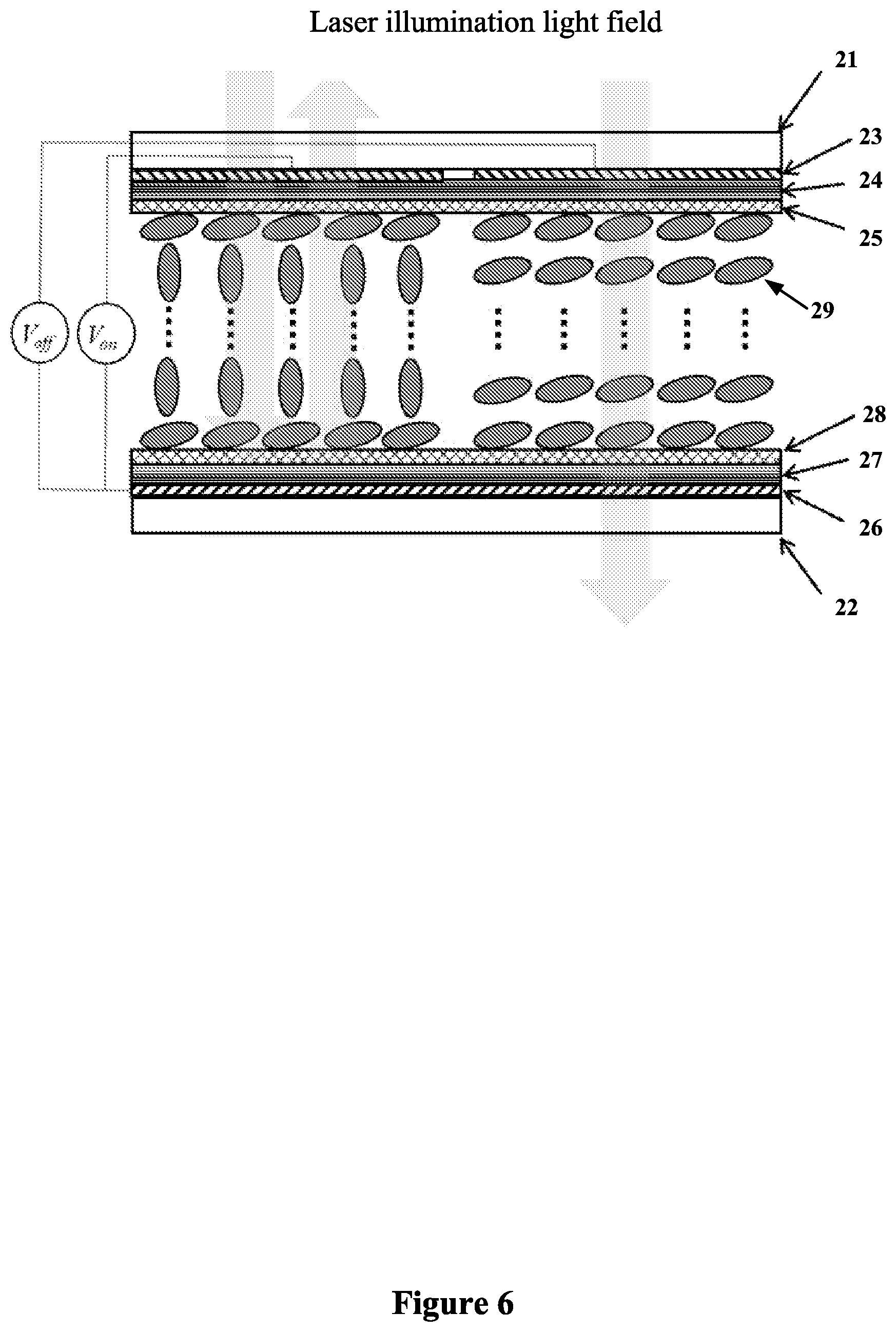 Patent US11815763 Figure 6 – Liquid crystal coherent transparent display screen and liquid crystal-laser transparent display system