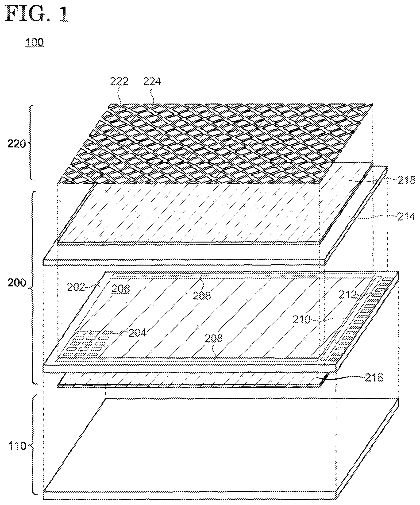 Patent US11815764 Figure 1 – Light source device and display device having light source device