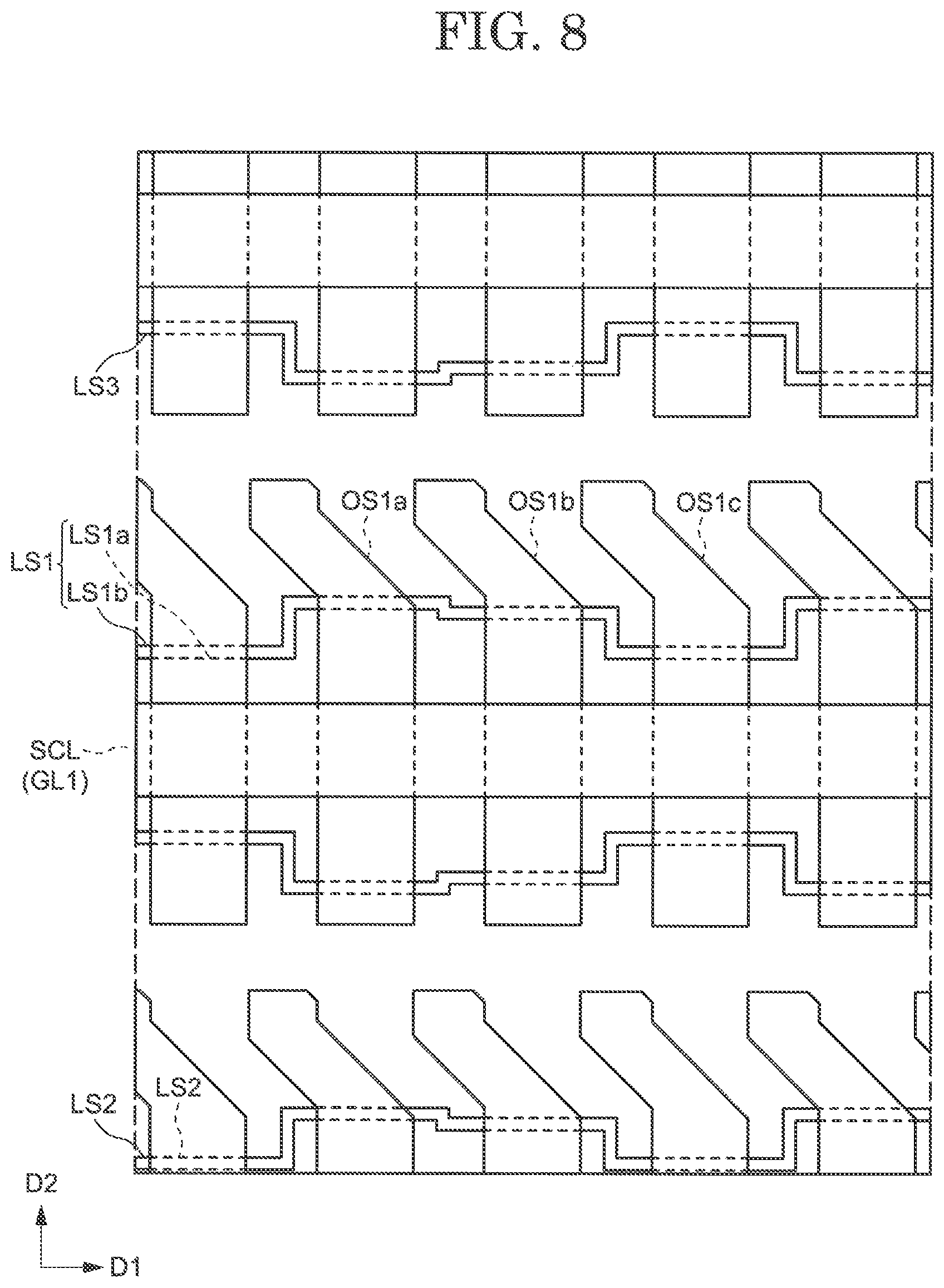 Patent US11815770 Figure 8 – Display device and array substrate