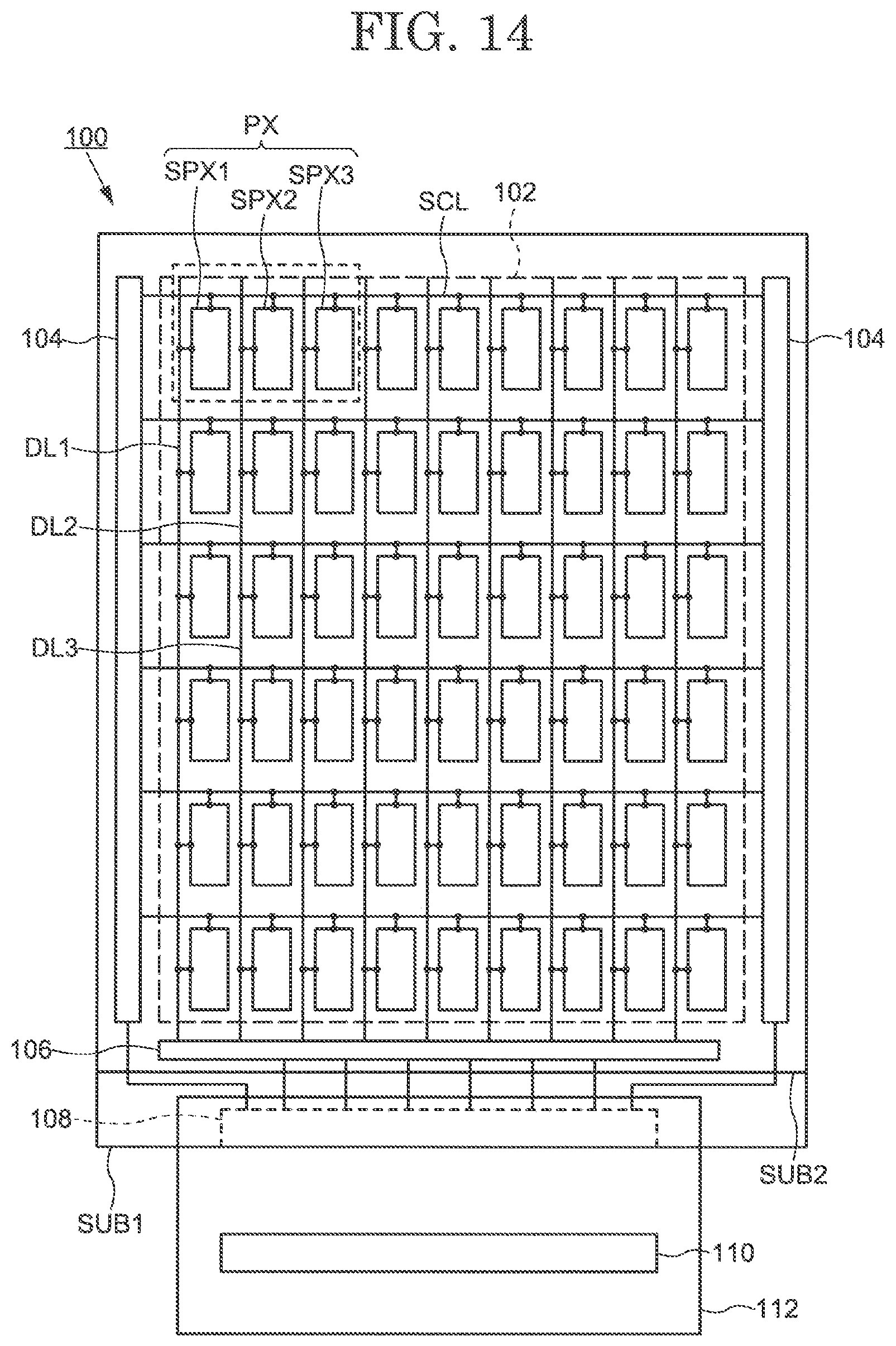 Patent US11815770 Figure 14 – Display device and array substrate