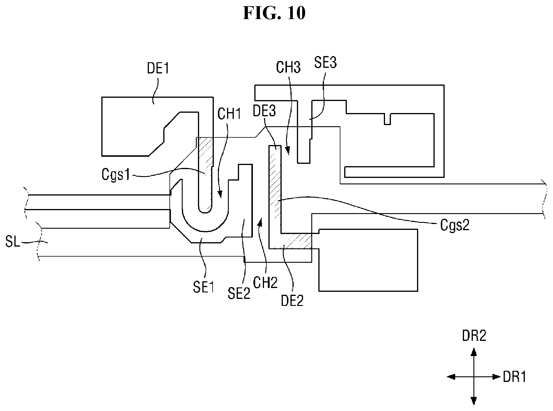 Patent US11815772 Figure 10 – Display device including first and second switching elements