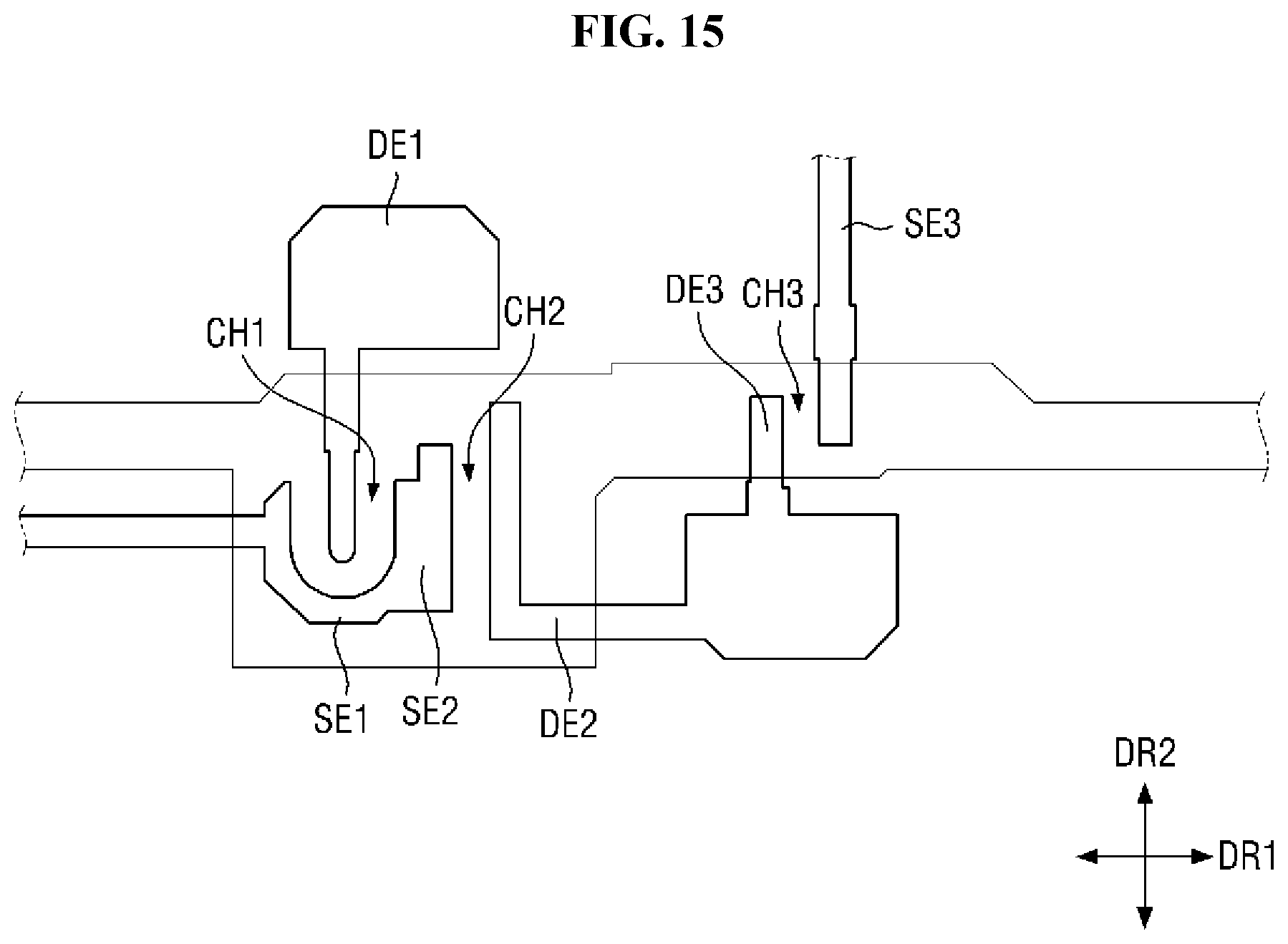 Patent US11815772 Figure 15 – Display device including first and second switching elements