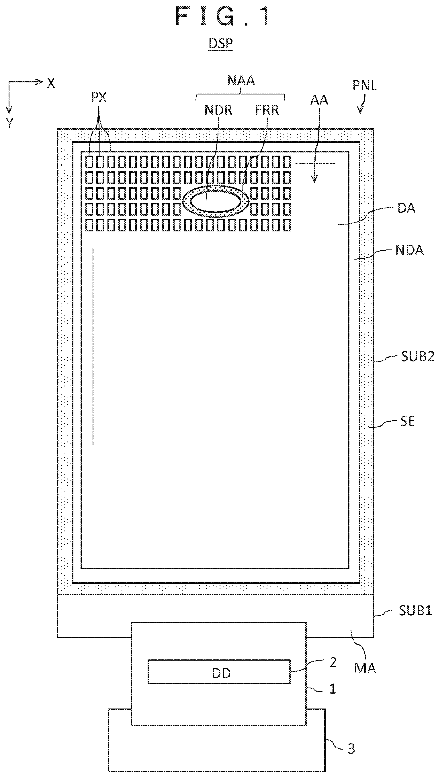 Patent US11815773 Figure 1 – Display device