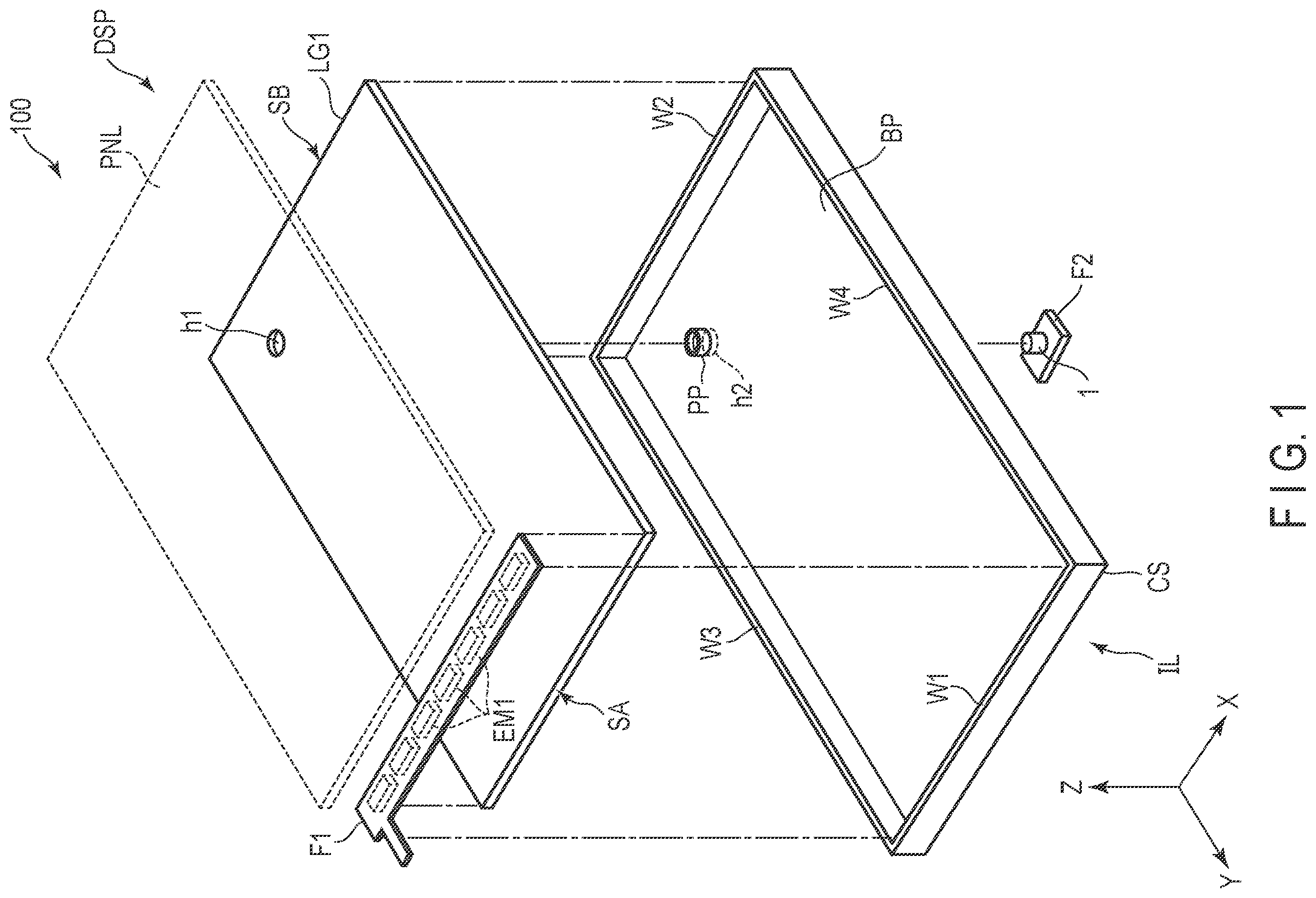 Patent US11815774 Figure 1 – Electronic device