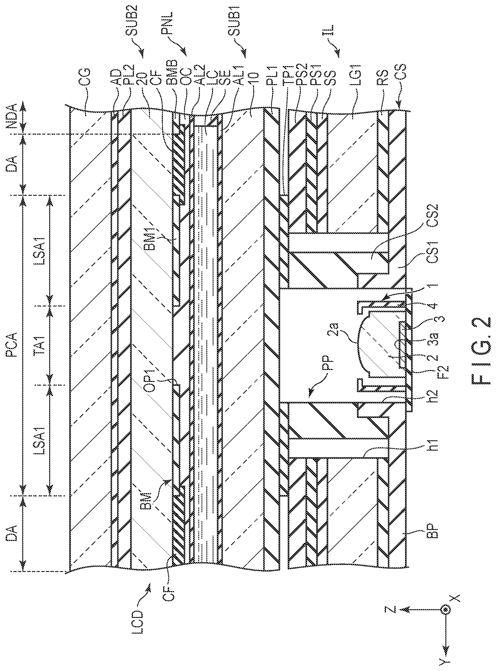 Patent US11815774 Figure 2 – Electronic device