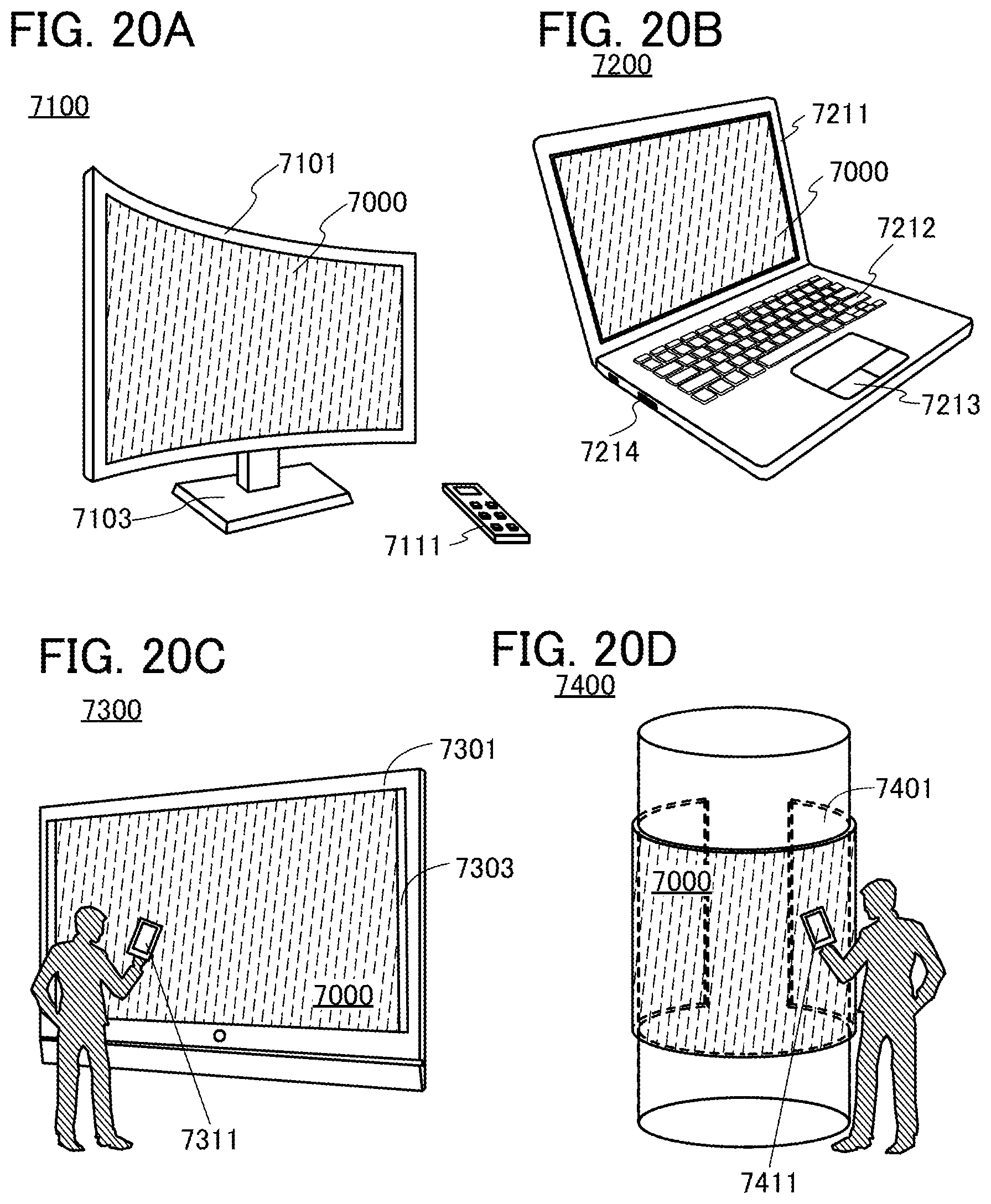 Patent US11815775 Figure 20 – Display apparatus having pixels connected to first and second wirings set to different potentials