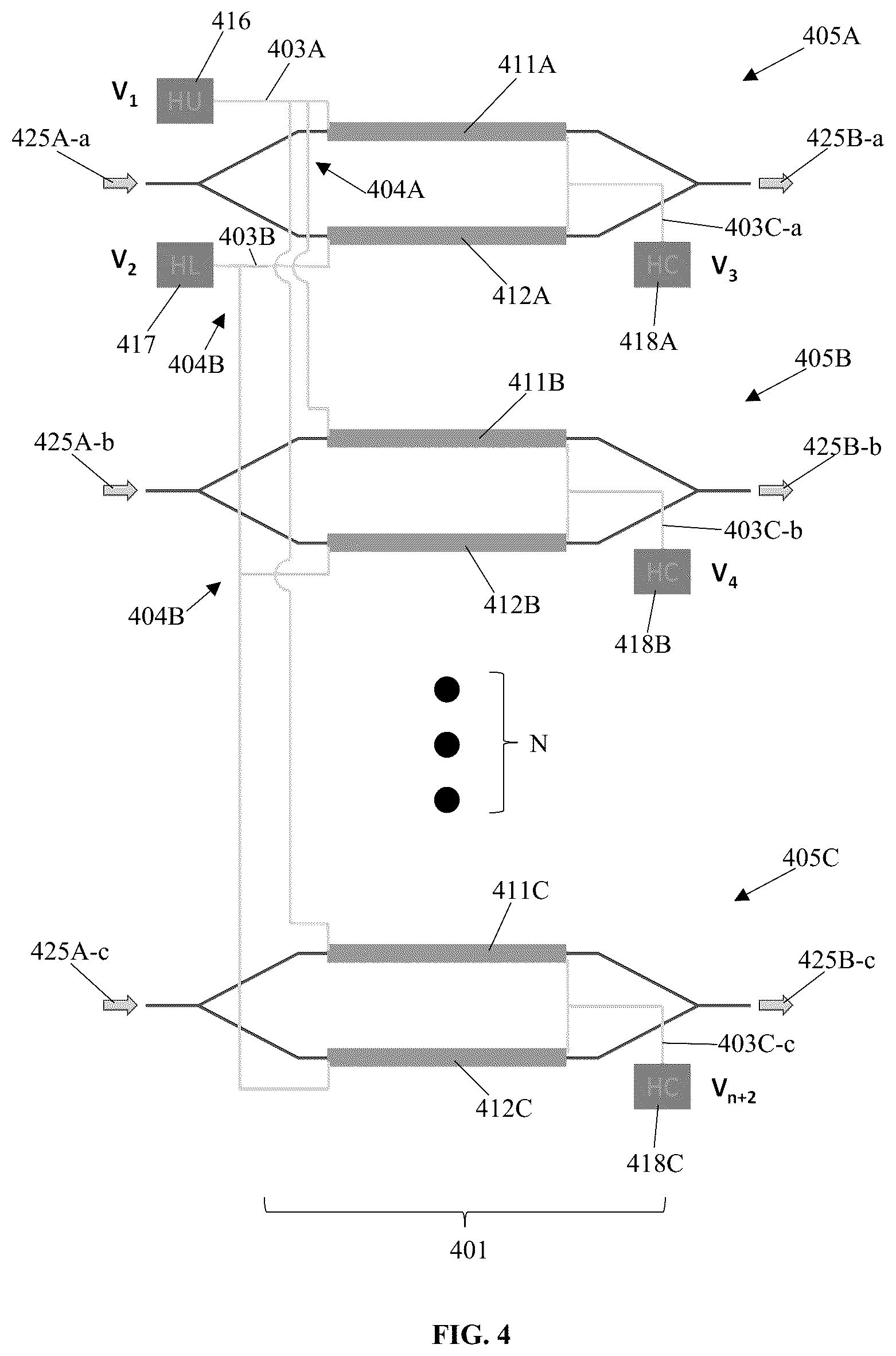Patent US11815780 Figure 4 – Differential thermo-optic phase shifter