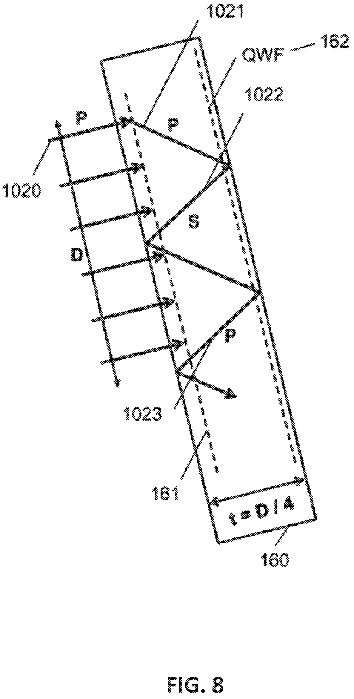 Patent US11815781 Figure 8 – Transparent waveguide display