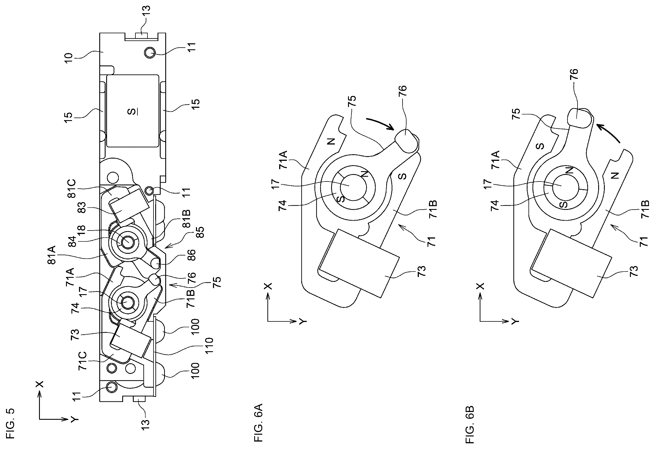Patent US11815786 Figure 4 – Blade open-close device and electronic device