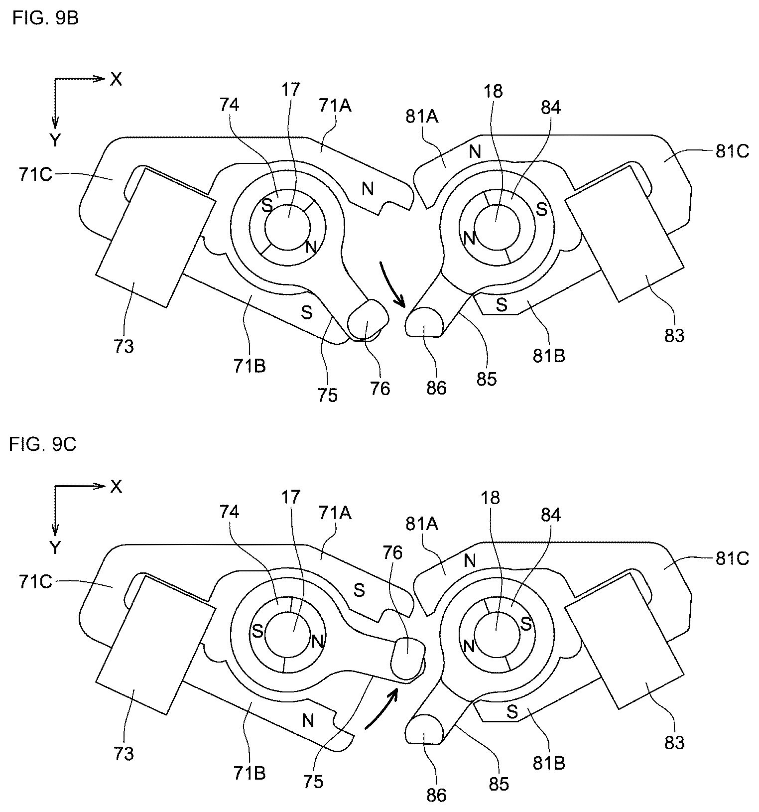 Patent US11815786 Figure 7 – Blade open-close device and electronic device
