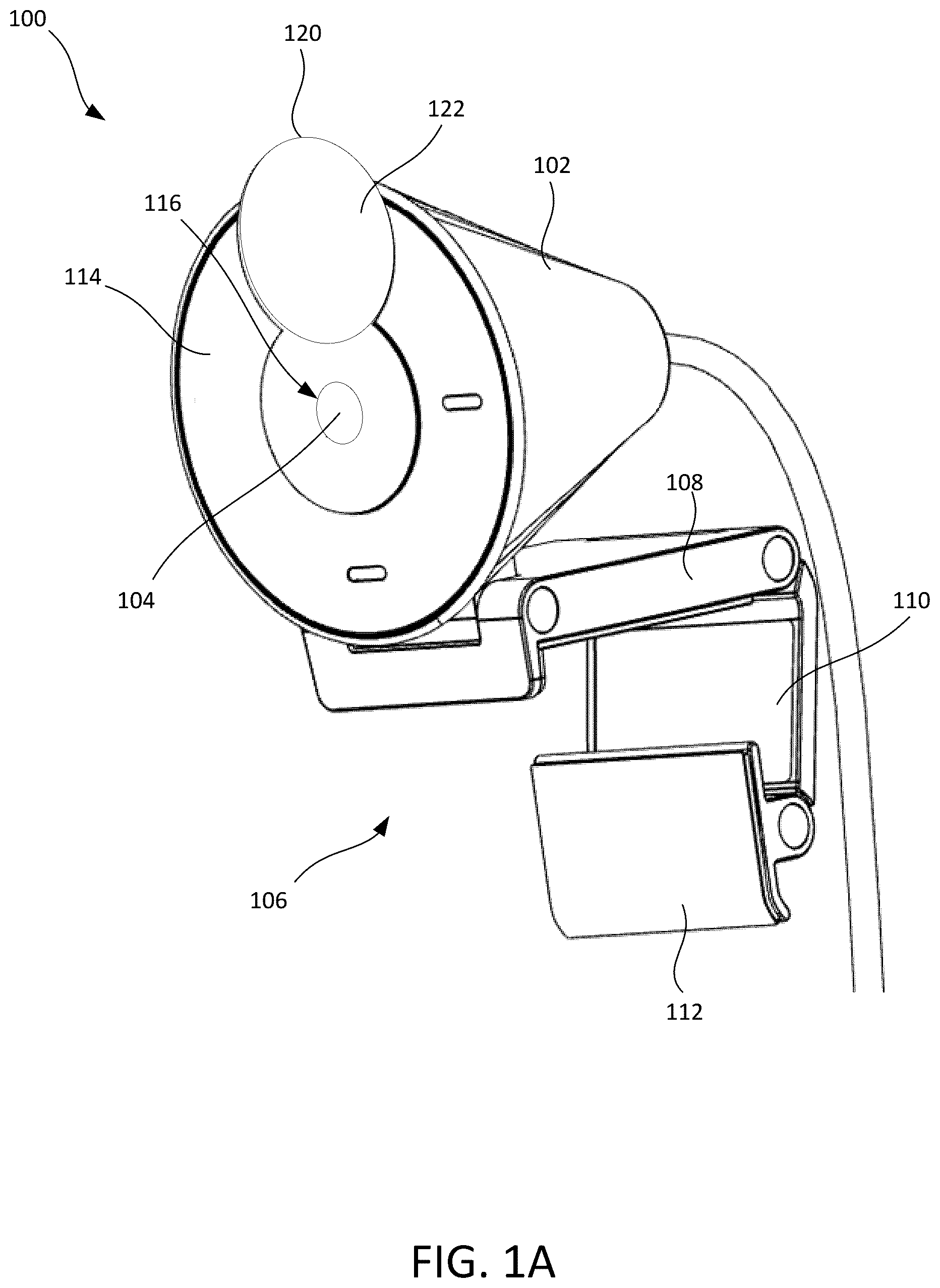 Patent US11815787 Figure 1 – Webcam privacy shutter
