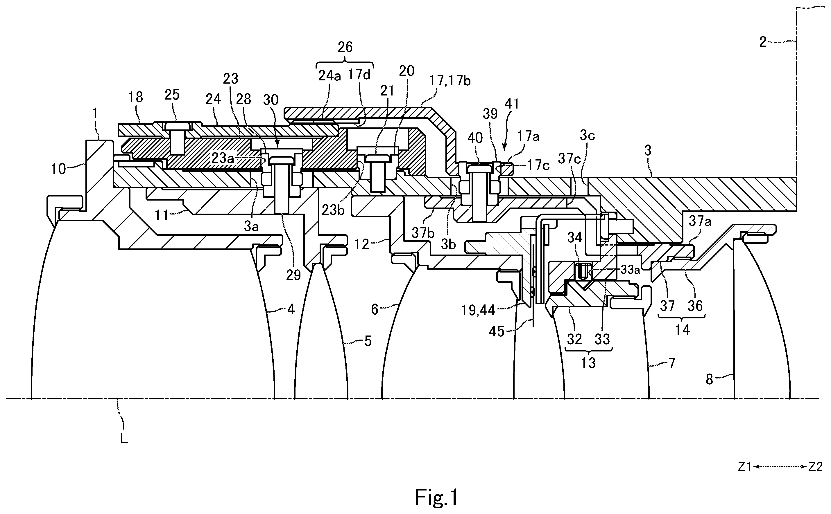 Patent US11815792 Figure 1 – Lens barrel
