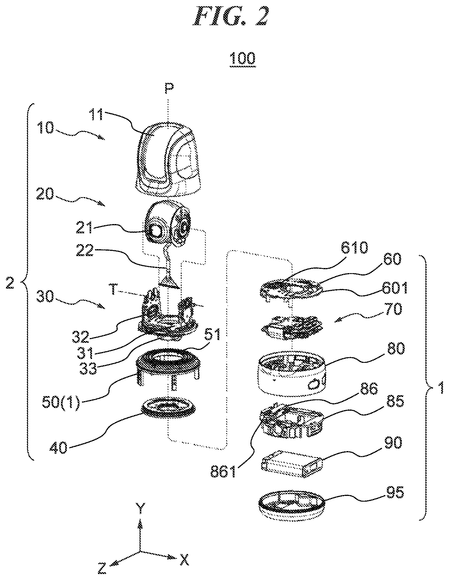 Patent US11815793 Figure 2 – Electronic apparatus including image capturing unit configured to be movable