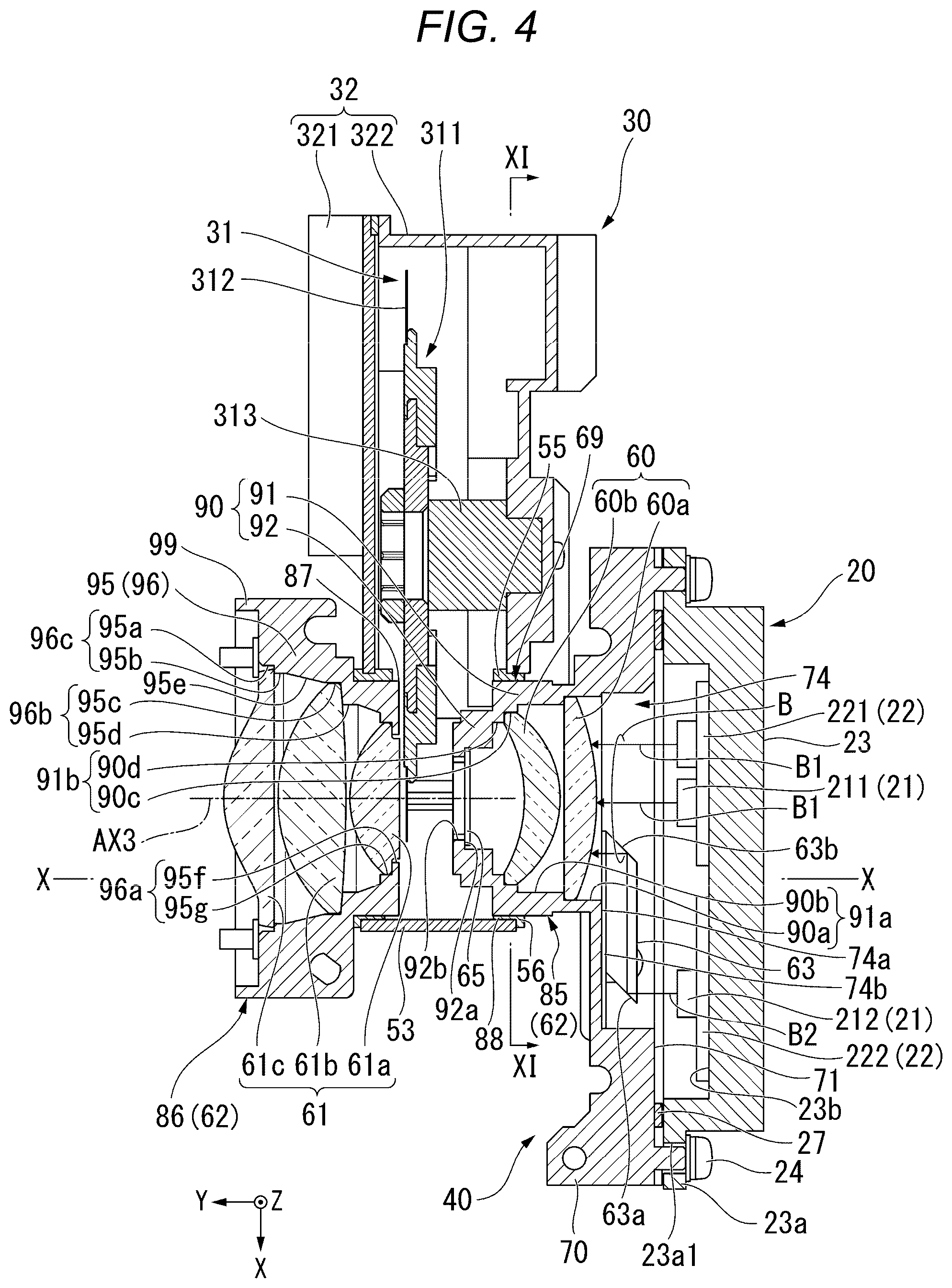 Patent US11815797 Figure 4 – Light source device and projector
