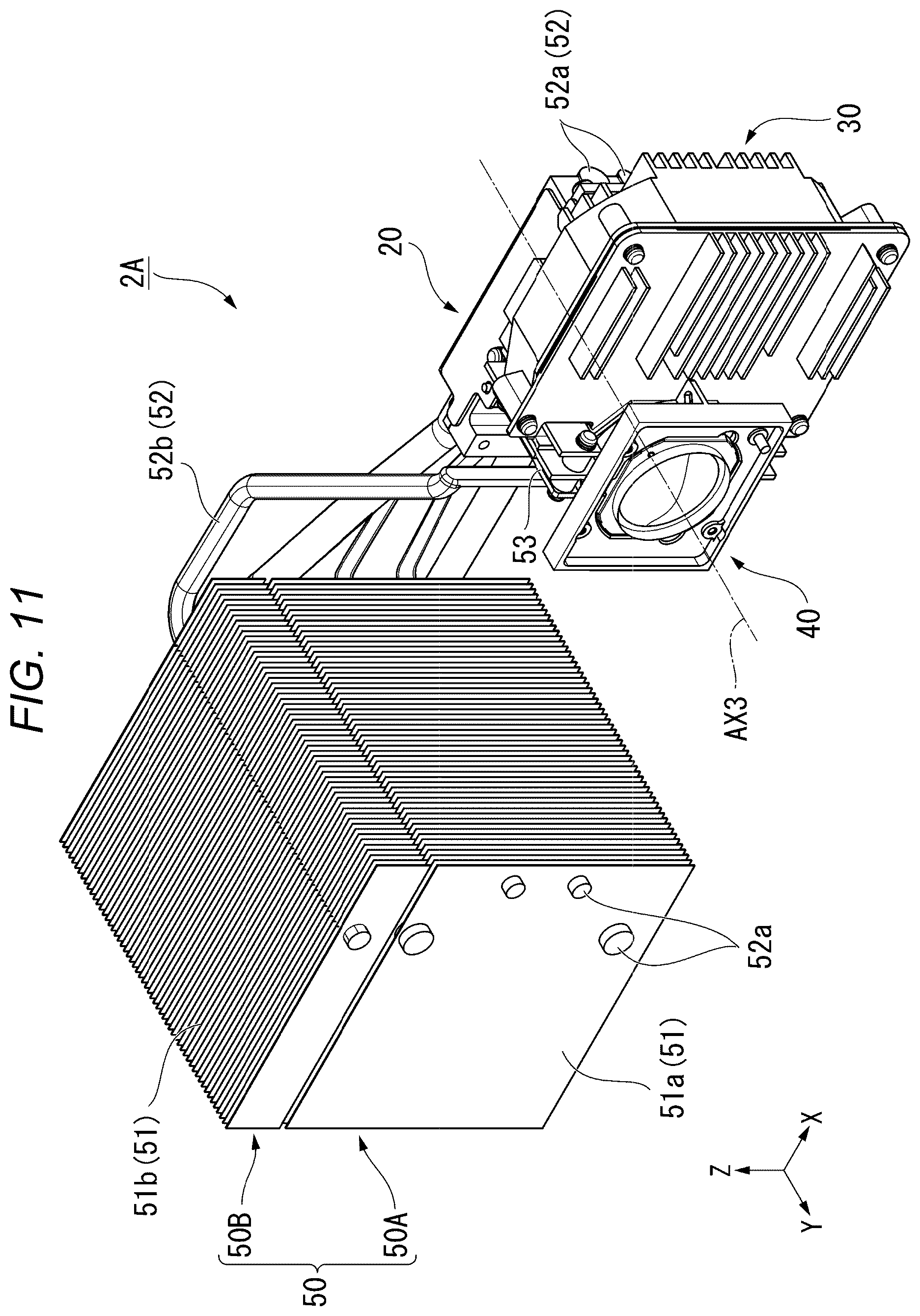 Patent US11815797 Figure 11 – Light source device and projector