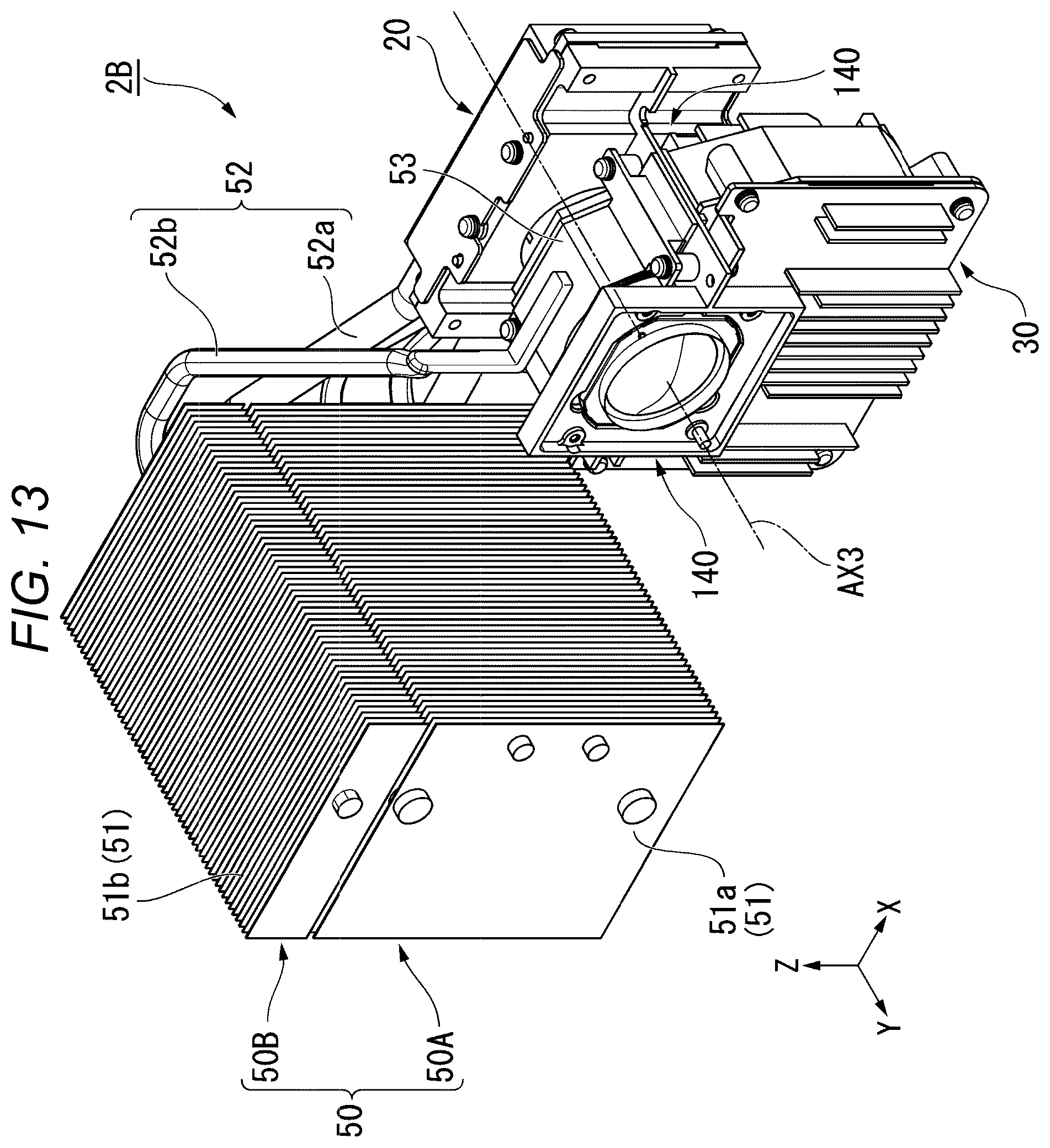 Patent US11815797 Figure 13 – Light source device and projector