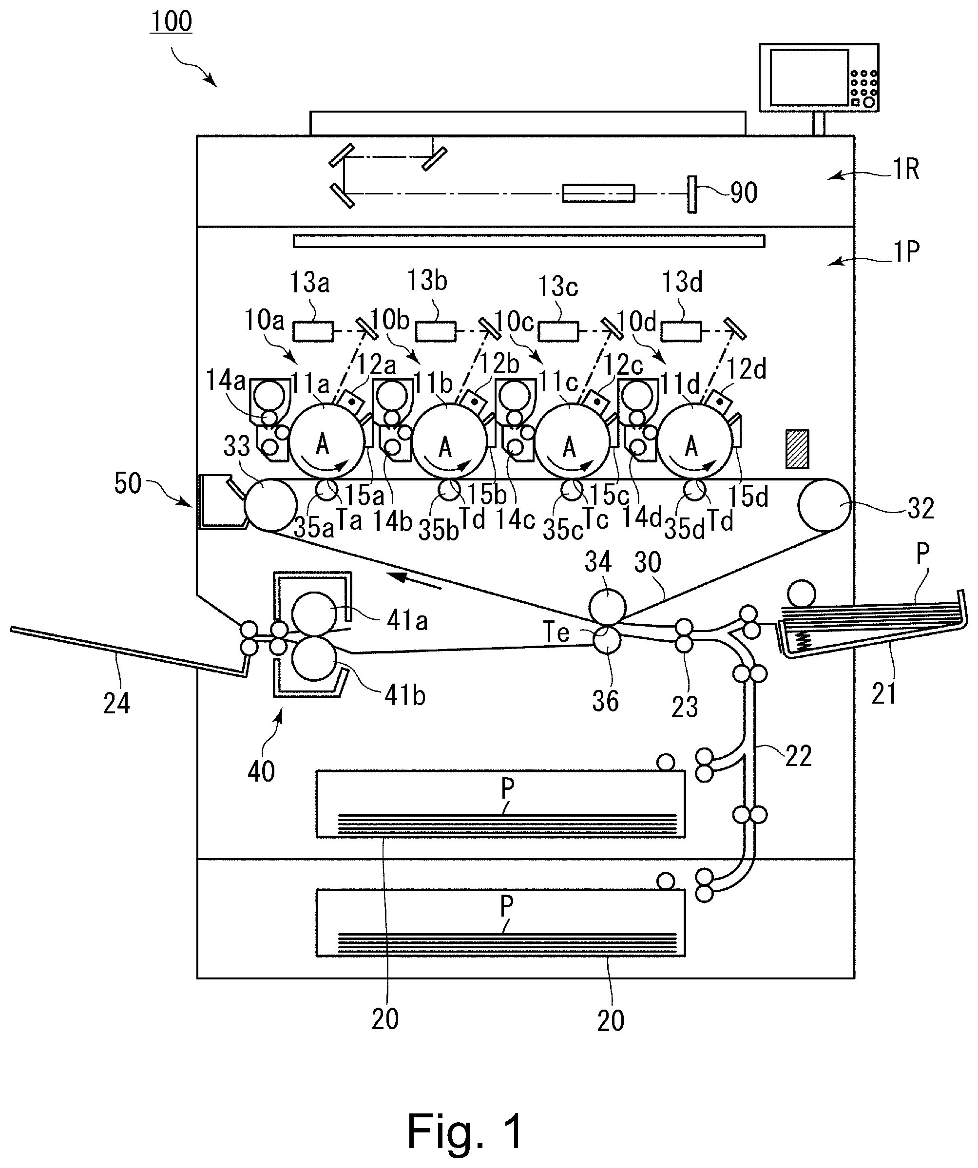 Patent US11815828 Figure 1 – Developing device