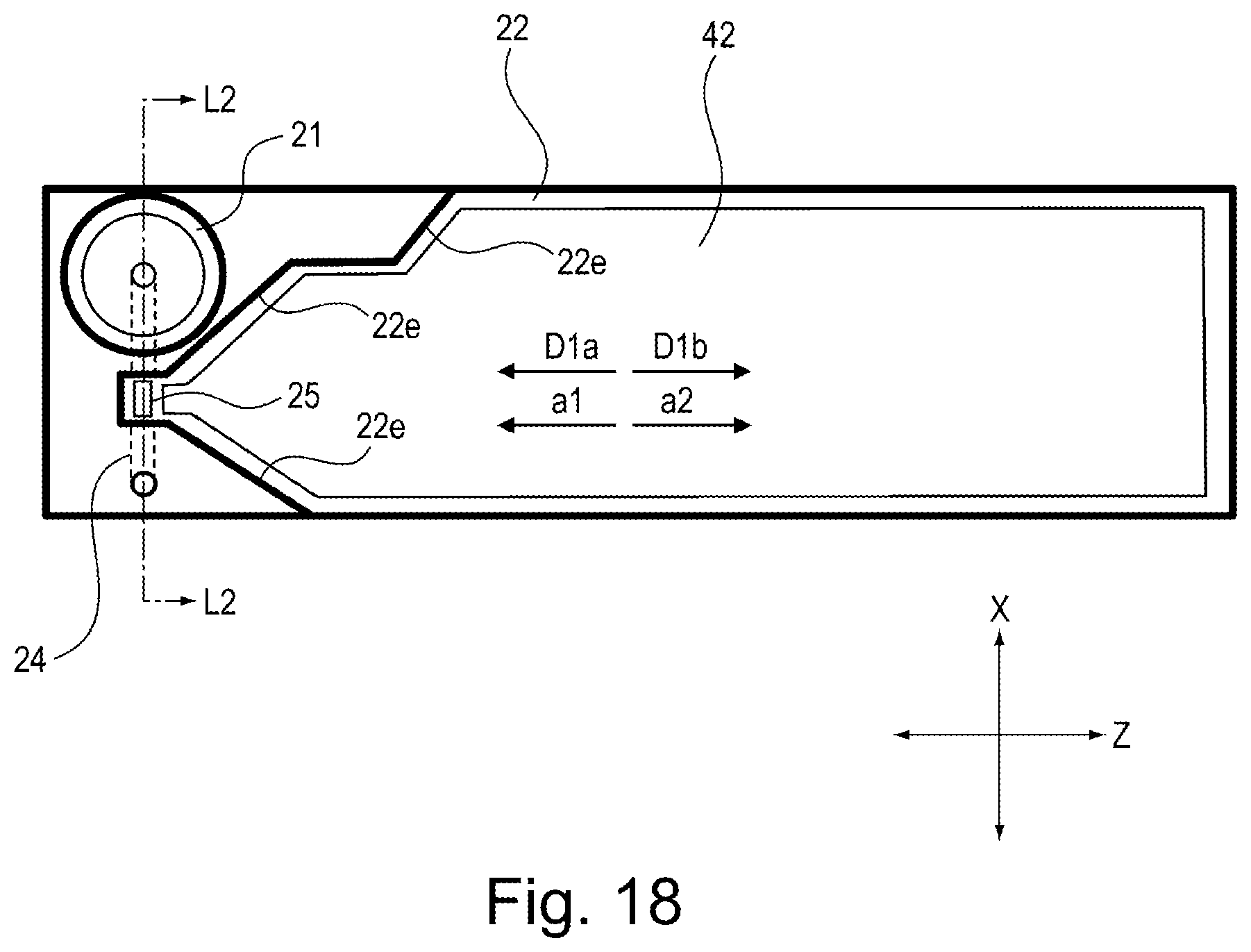 Patent US11815830 Figure 18 – Toner cartridge having a variable volume pump and a feeding path from the pump portion to a discharge opening