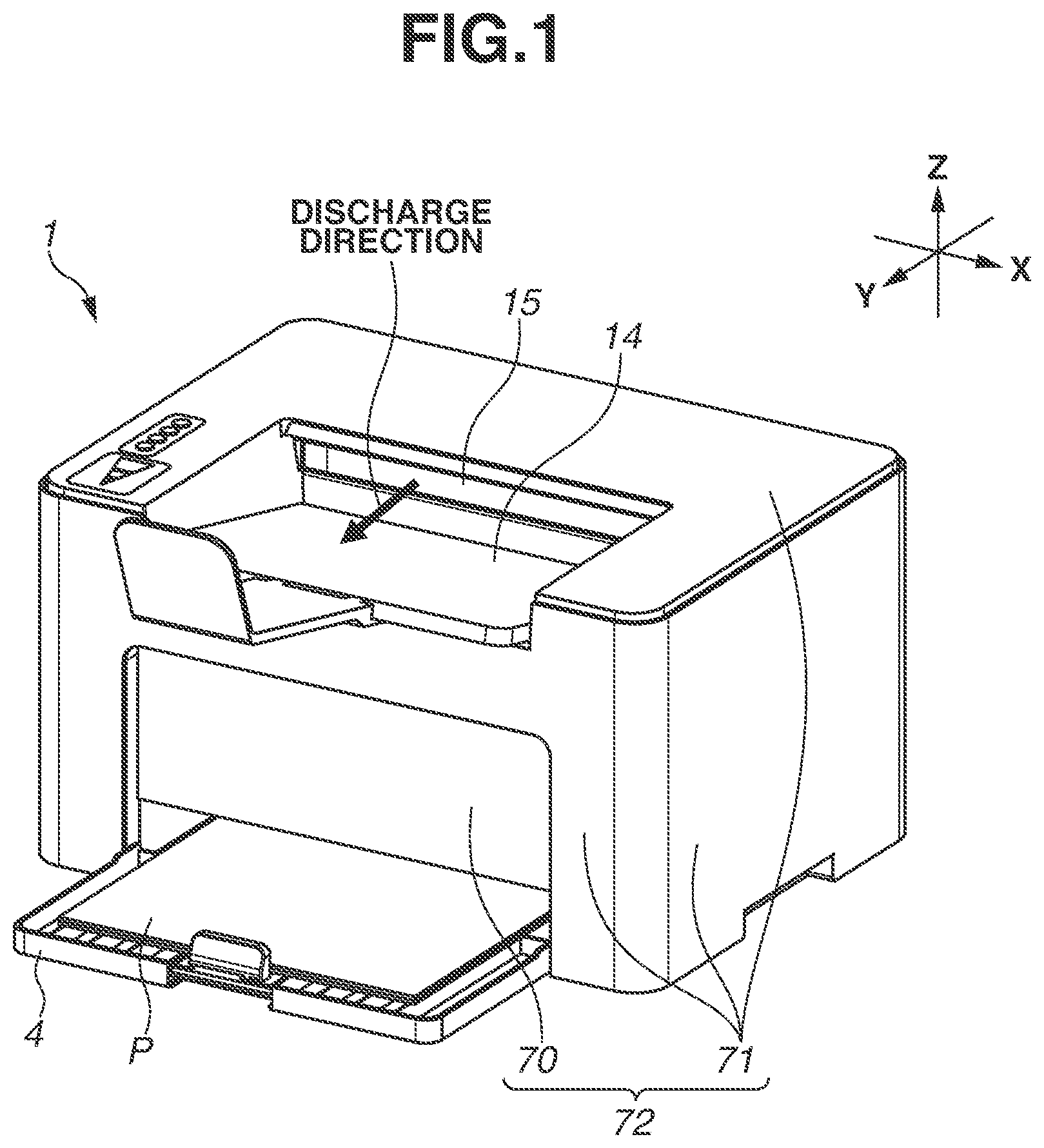 Patent US11815832 Figure 1 – Image forming apparatus comprising development unit for receiving replenishment container and retractable support for supporting the development unit