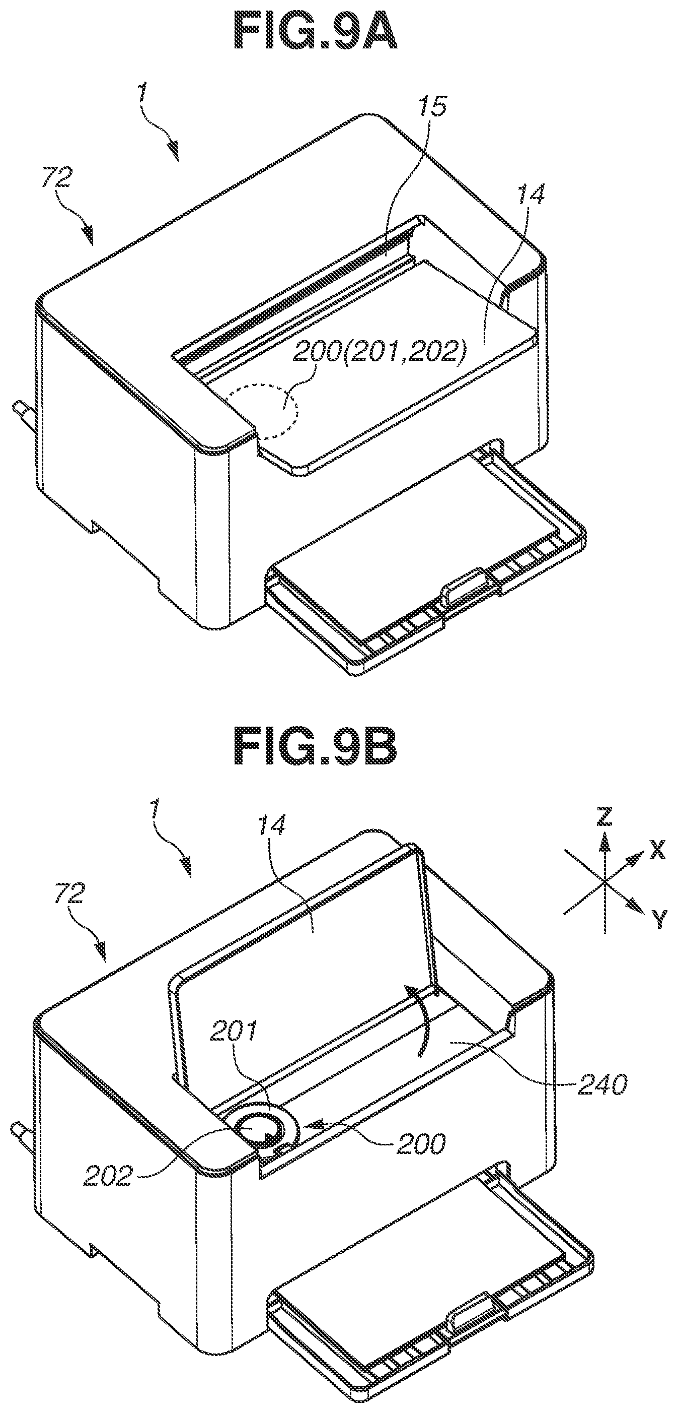Patent US11815832 Figure 9 – Image forming apparatus comprising development unit for receiving replenishment container and retractable support for supporting the development unit