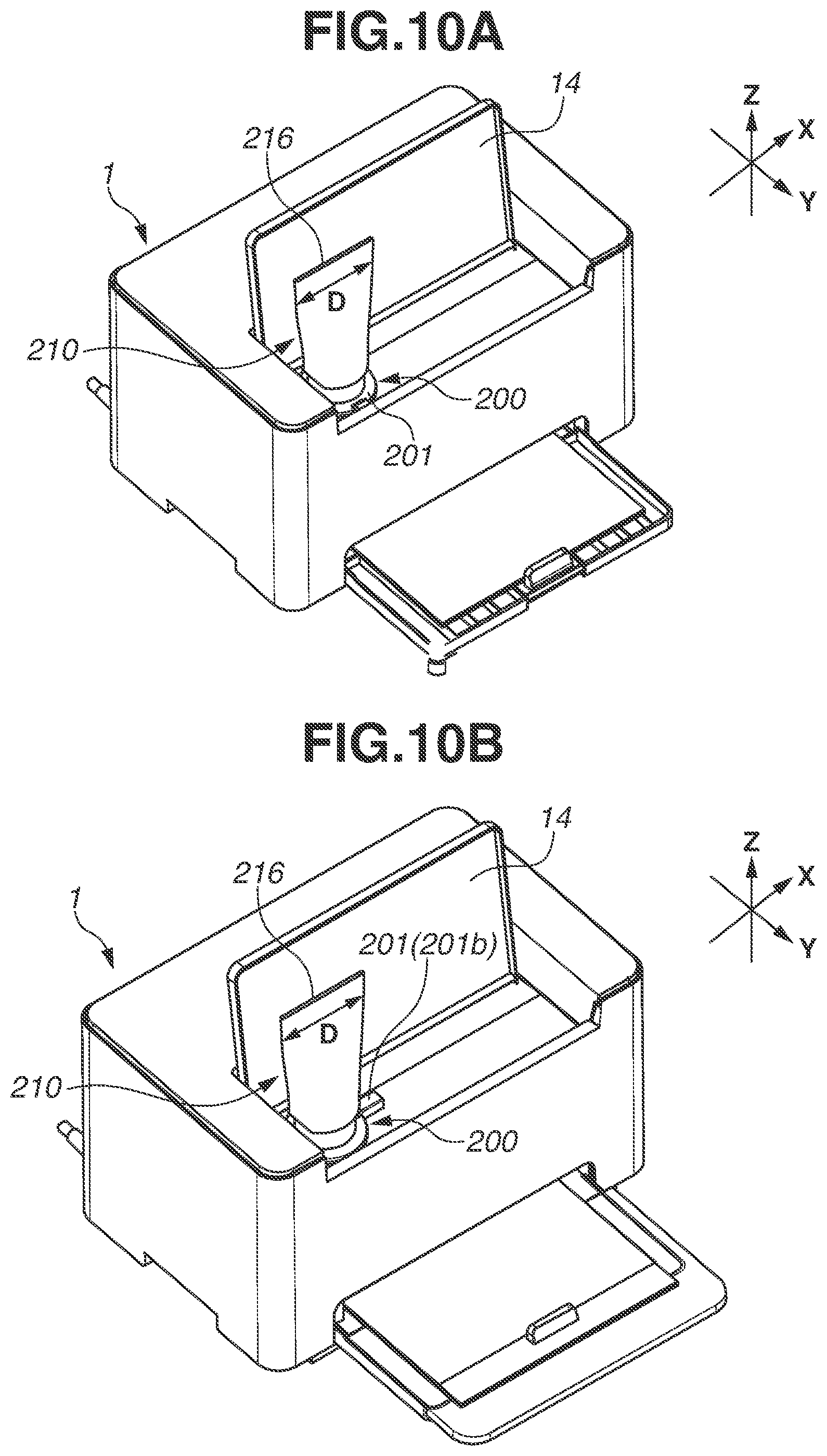 Patent US11815832 Figure 10 – Image forming apparatus comprising development unit for receiving replenishment container and retractable support for supporting the development unit