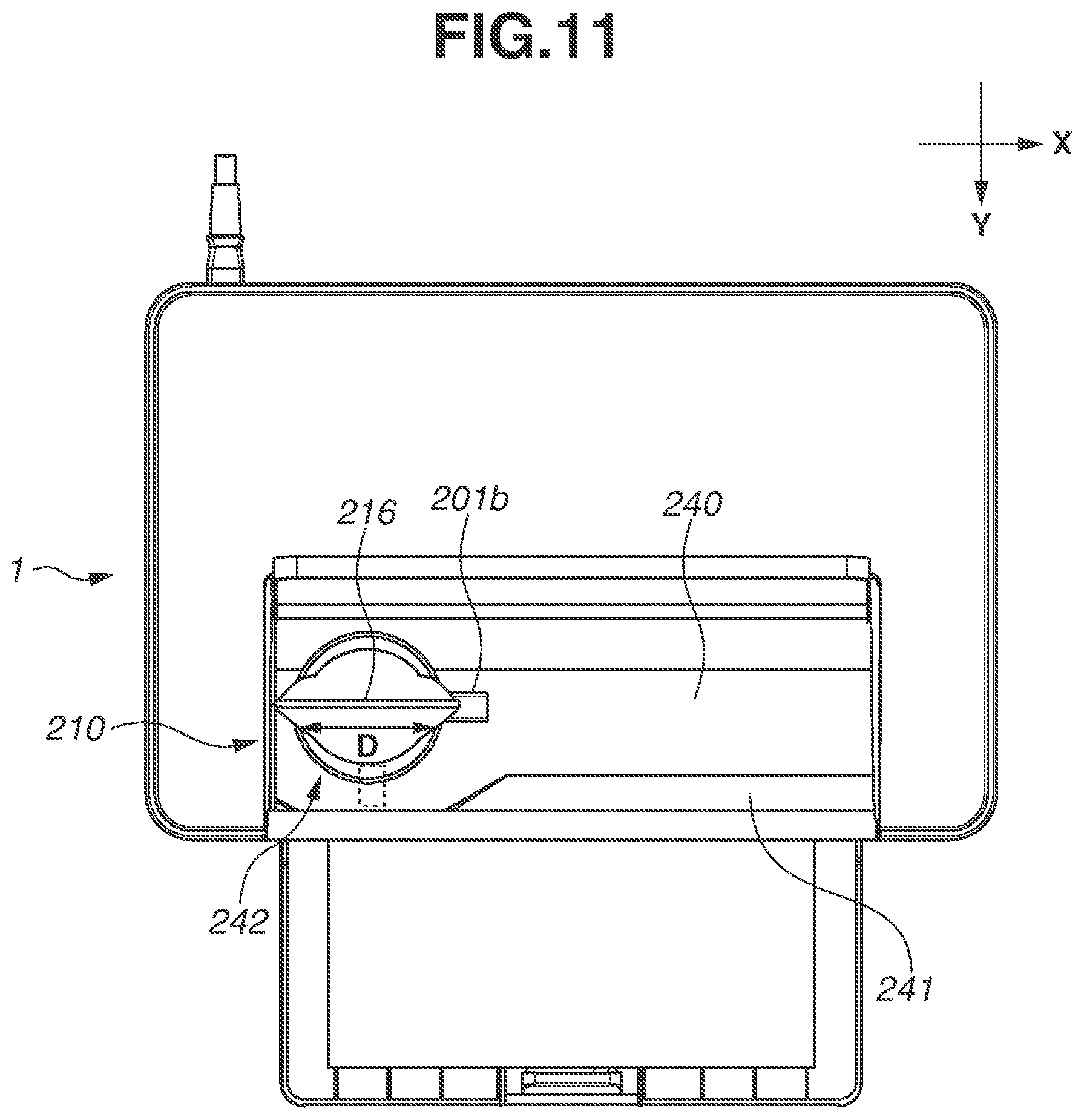 Patent US11815832 Figure 11 – Image forming apparatus comprising development unit for receiving replenishment container and retractable support for supporting the development unit