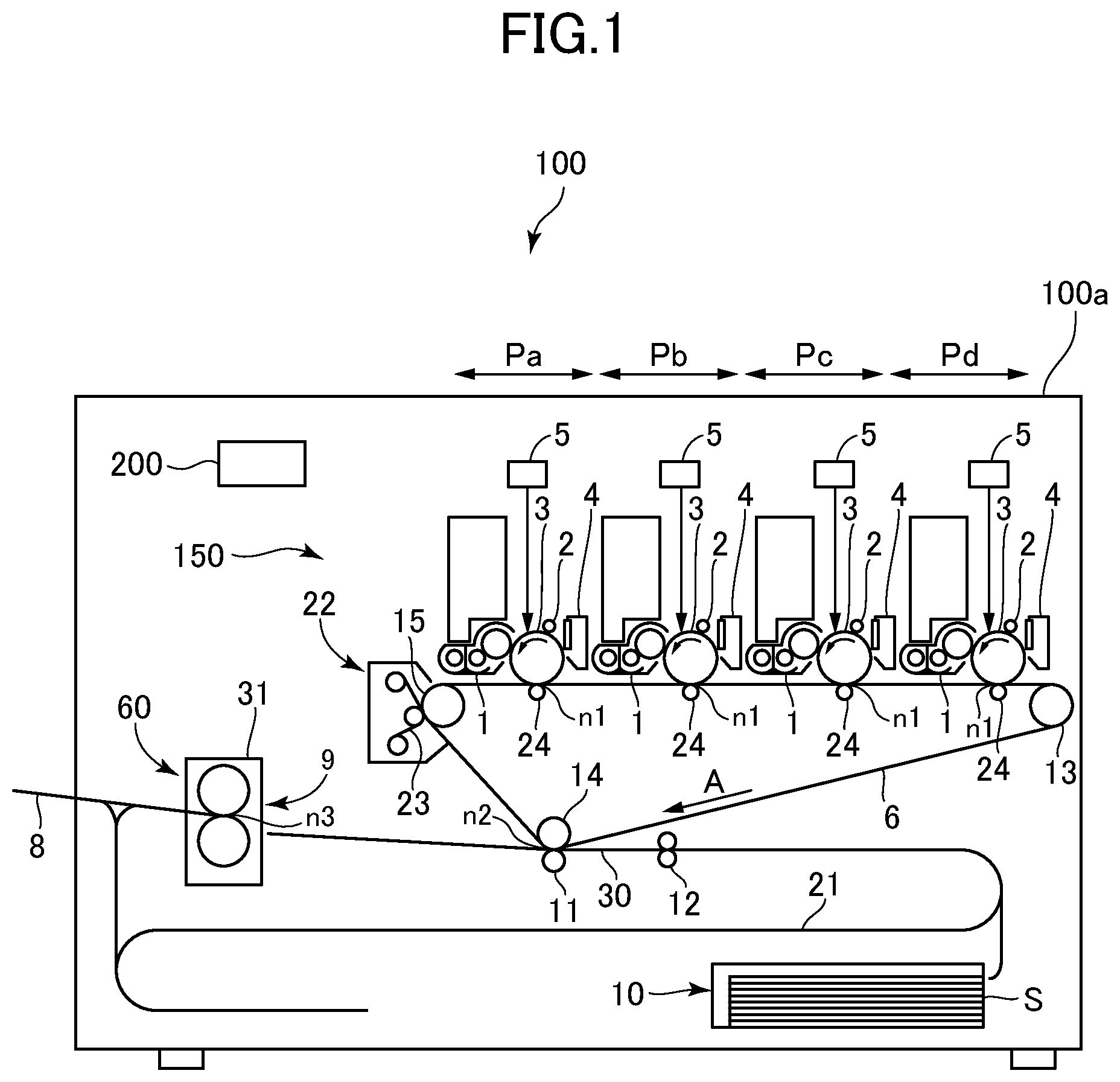 Patent US11815834 Figure 1 – Image forming apparatus