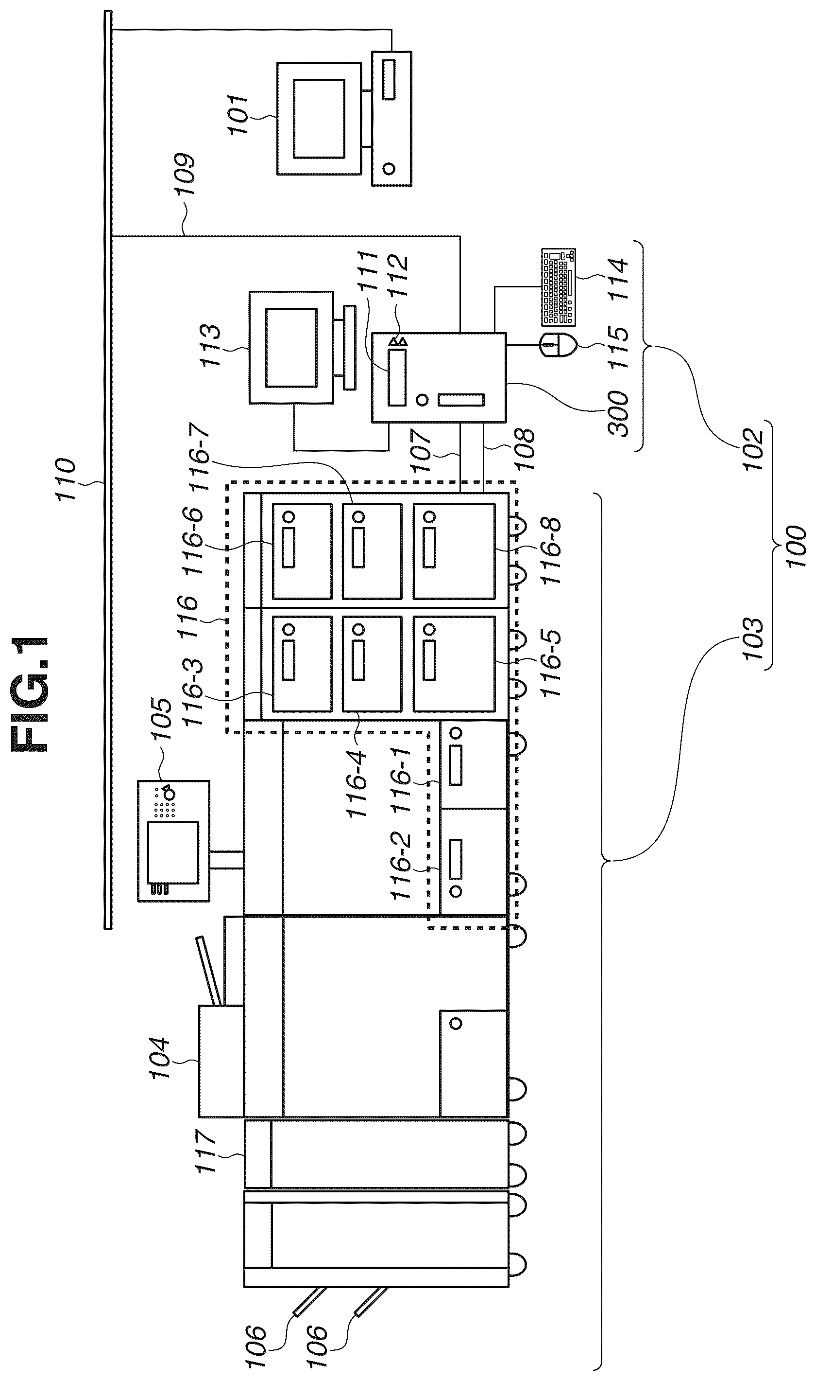 Patent US11815837 Figure 1 – Printing system, method, and storage medium