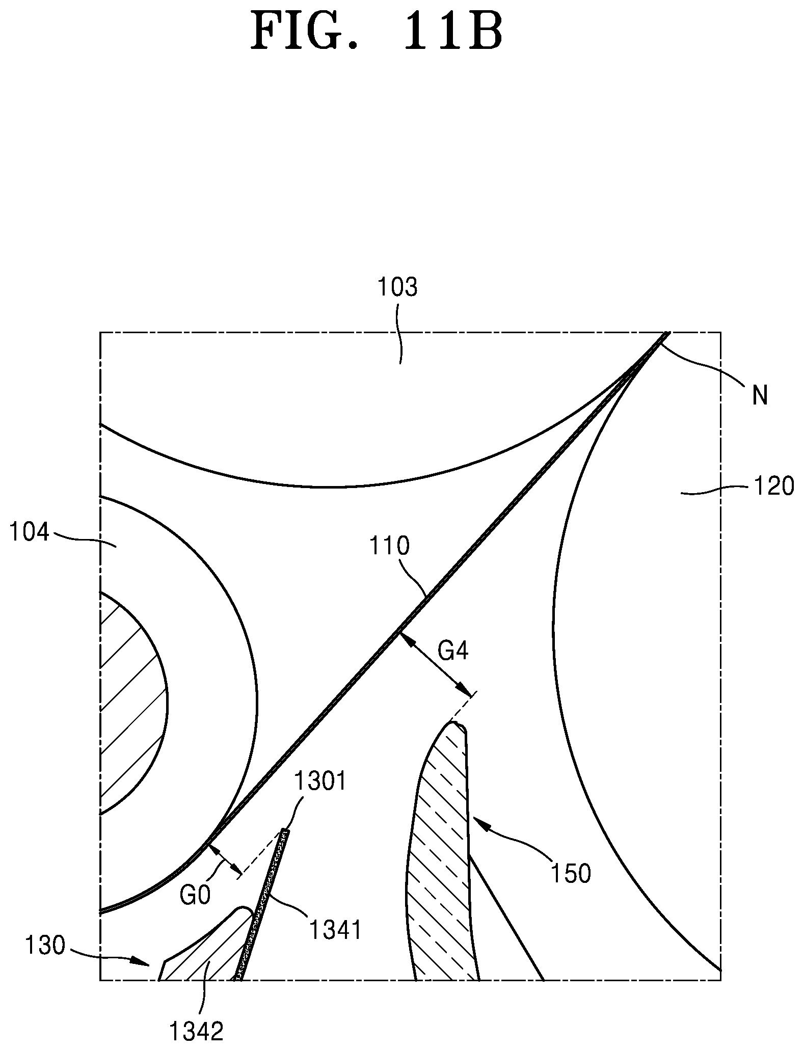 Patent US11815838 Figure 13 – Structure for adjusting paper path gap using the roller moving according to the thickness of the paper