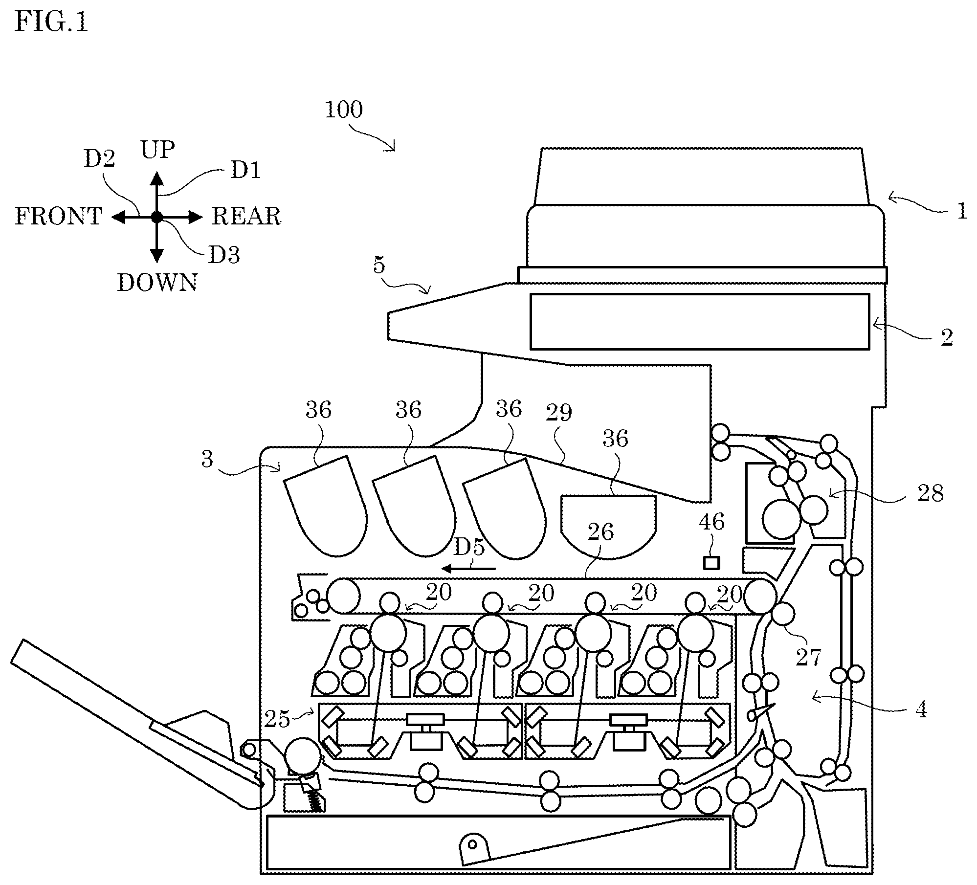 Patent US11815839 Figure 1 – Image forming apparatus capable of adjusting image forming condition accurately, and image forming condition adjustment method