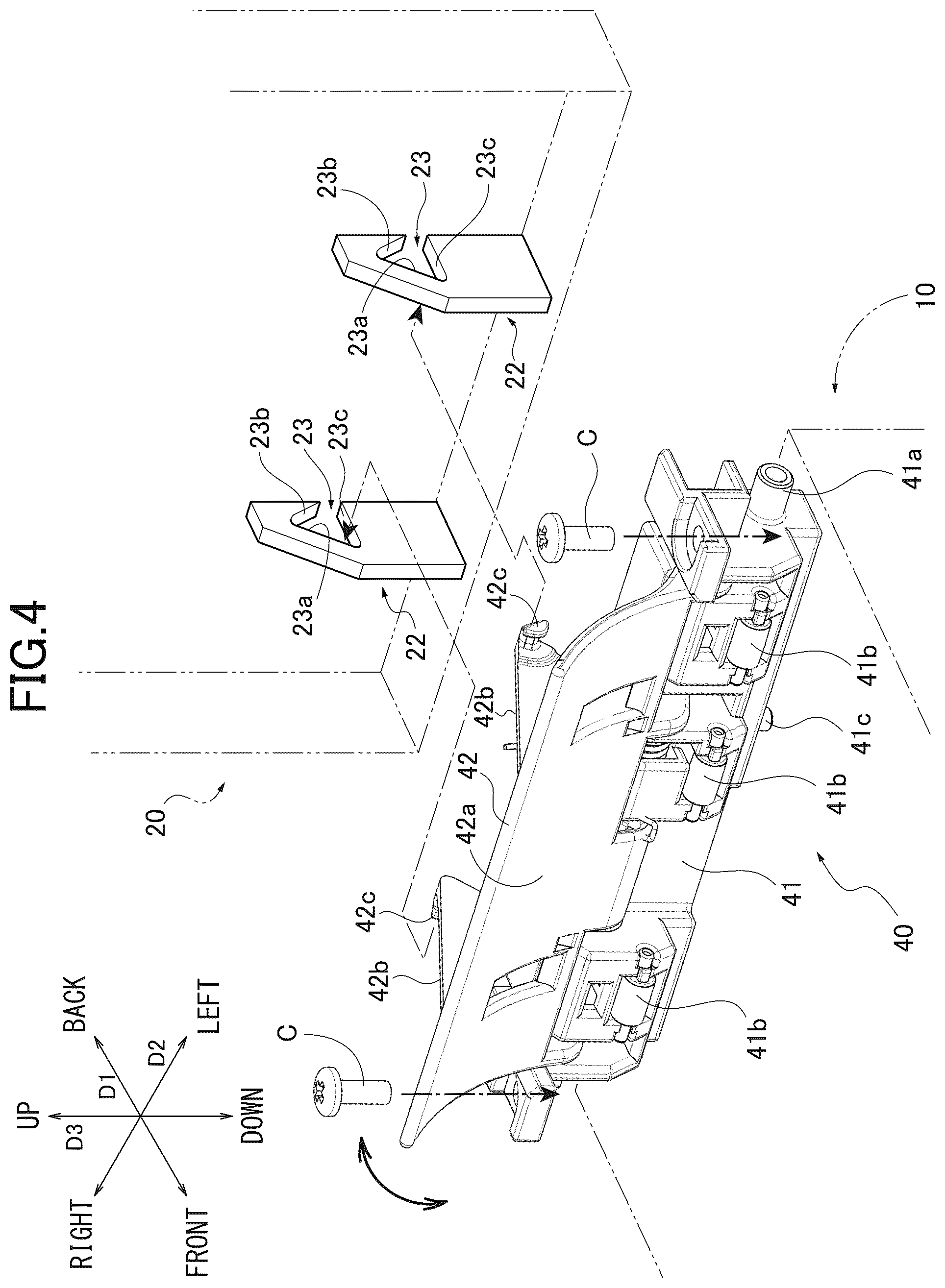 Patent US11815840 Figure 4 – Printer with housing for rolled paper