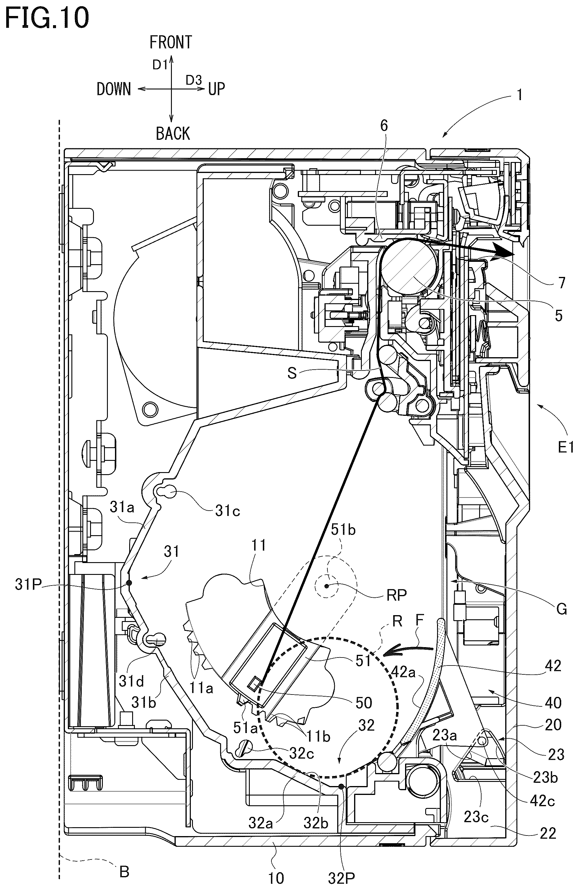 Patent US11815840 Figure 10 – Printer with housing for rolled paper