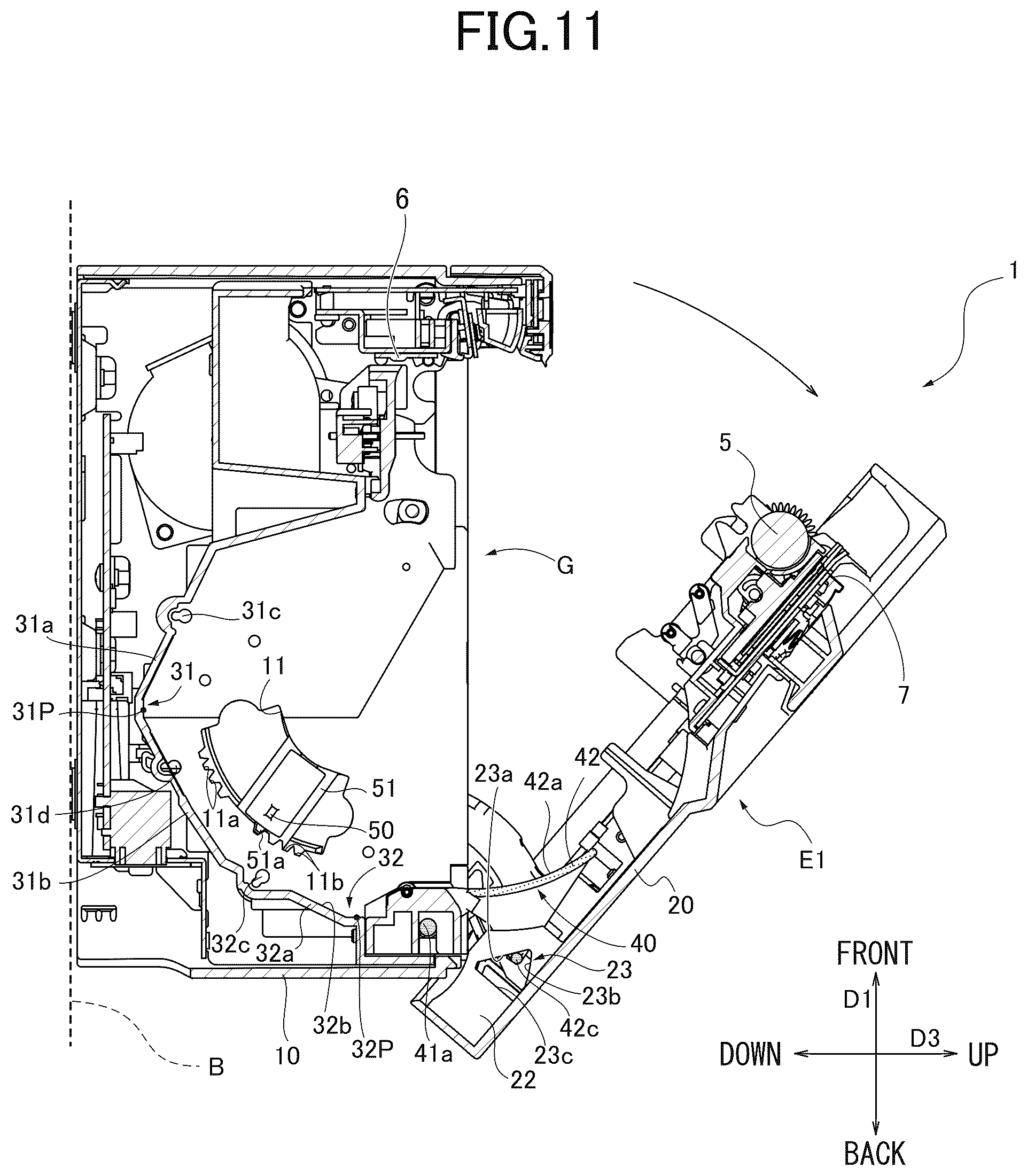 Patent US11815840 Figure 11 – Printer with housing for rolled paper
