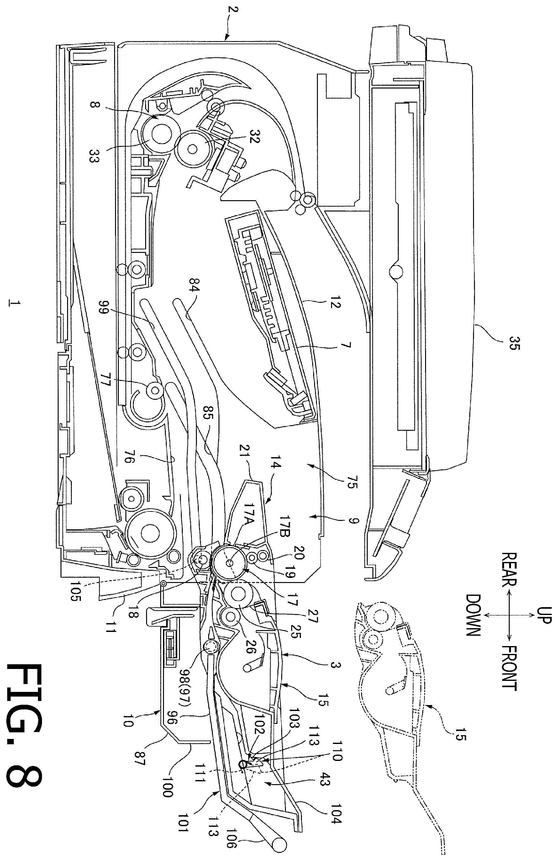 Patent US11815846 Figure 8 – Image forming apparatus