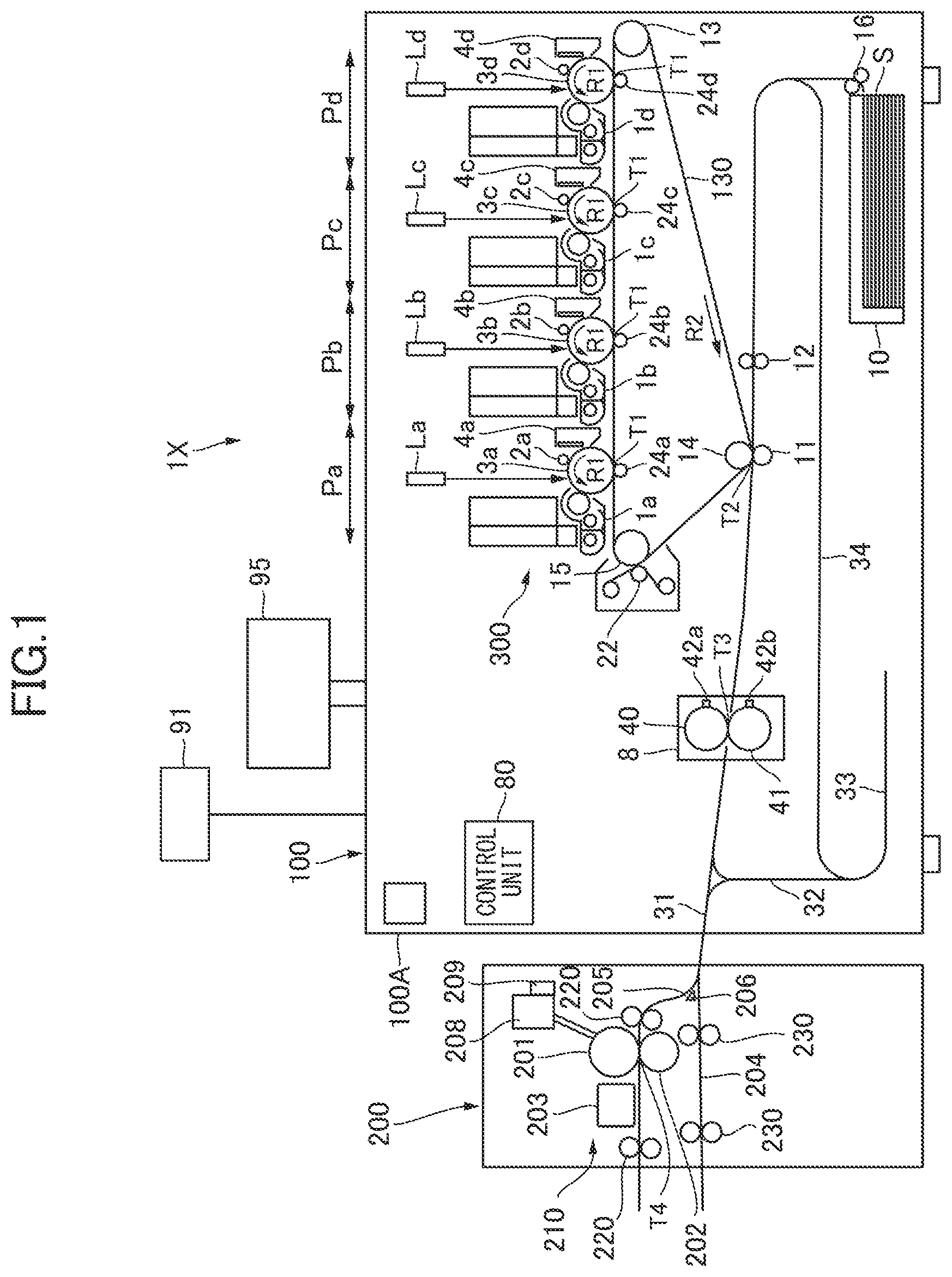 Patent US11815850 Figure 1 – Image forming system