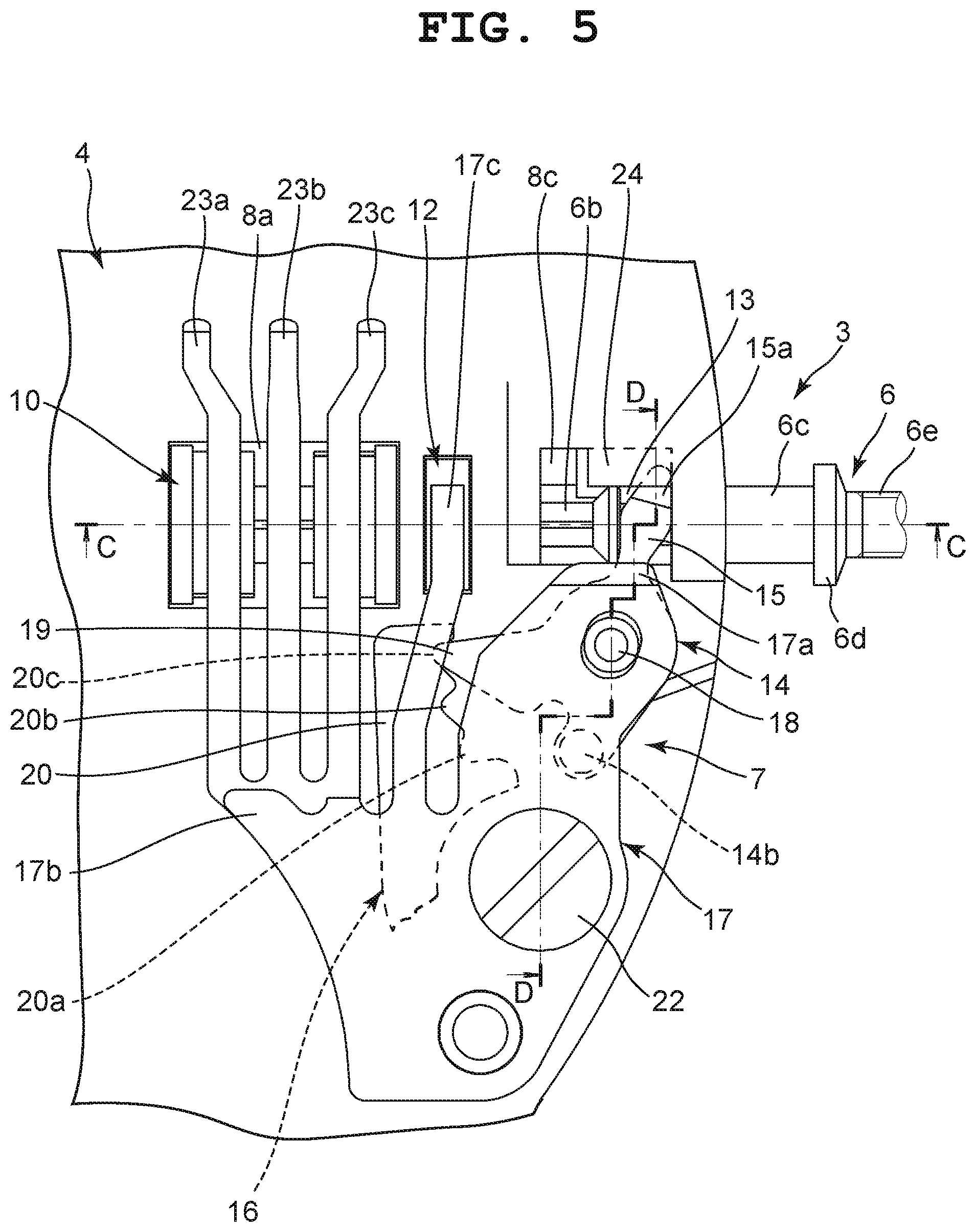 Patent US11815858 Figure 5 – Switch device and timepiece