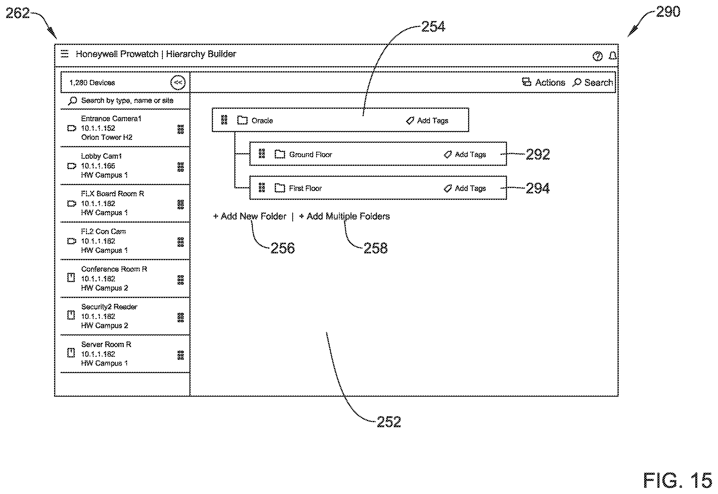 Patent US11815865 Figure 18 – Healthy building dashboard facilitated by hierarchical model of building control assets