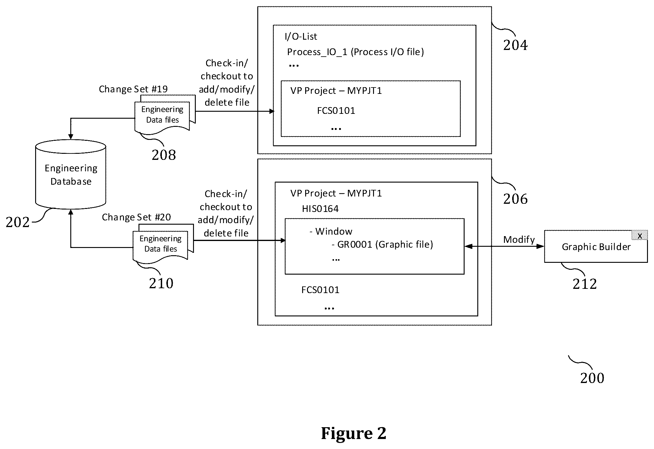 Patent US11815872 Figure 2 – Systems, methods and computer program products for automated revision comparison of engineering data in process control systems