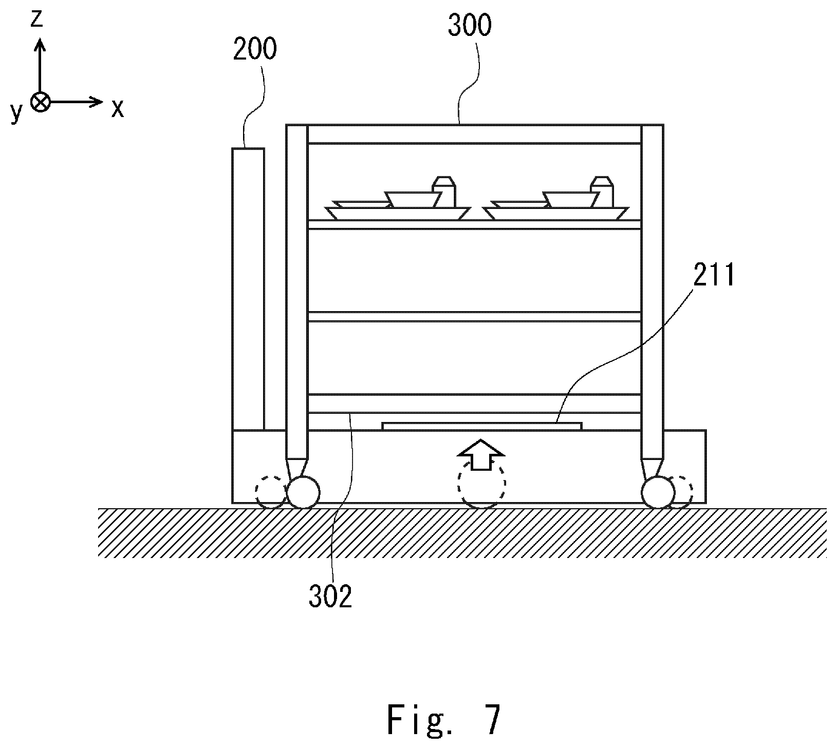 Patent US11815883 Figure 7 – Conveyance system, conveyance method, and program